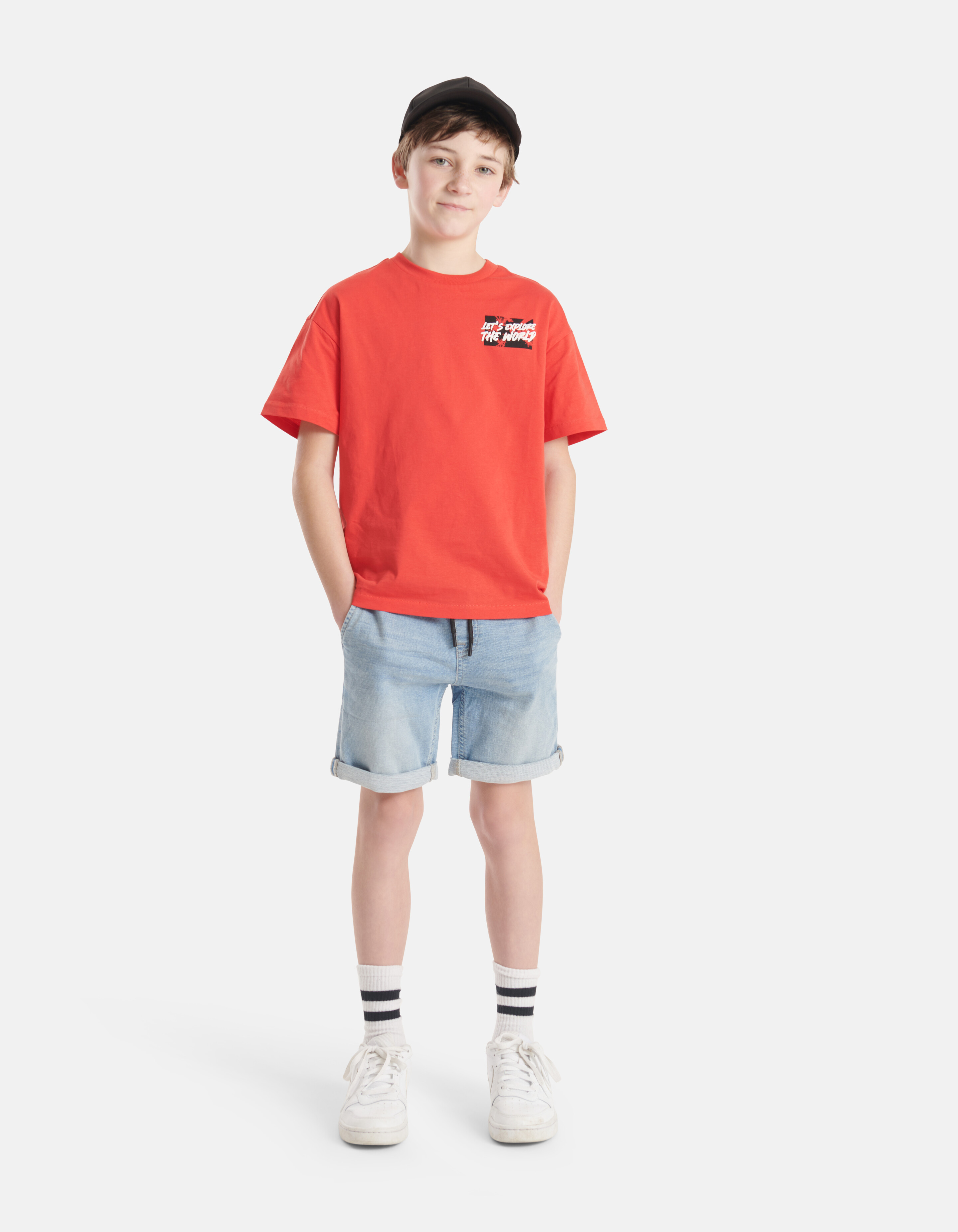 Puff T-shirt Rood SHOEBY BOYS