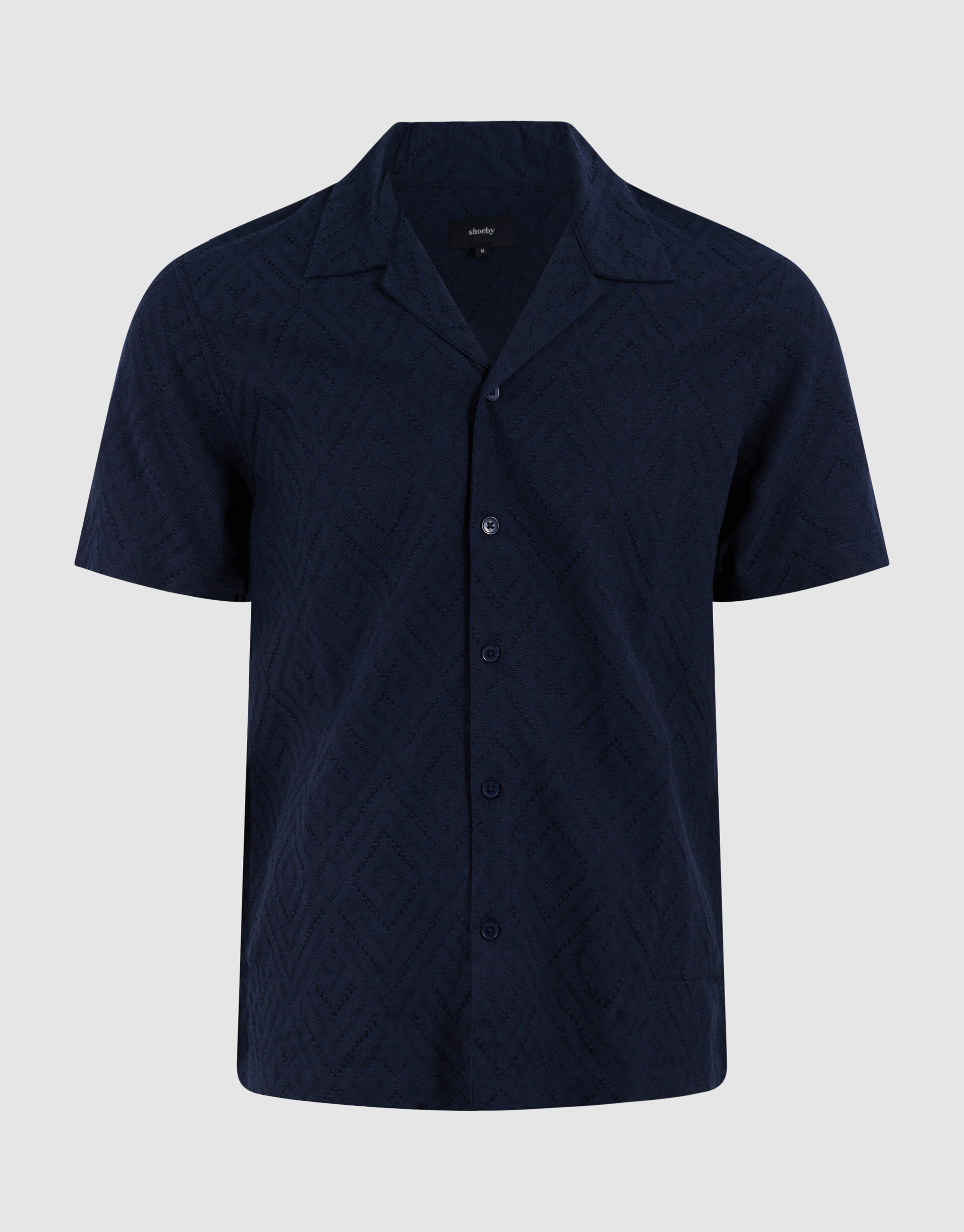 Wavy Jacquard Shirt Donkerblauw SHOEBY MEN