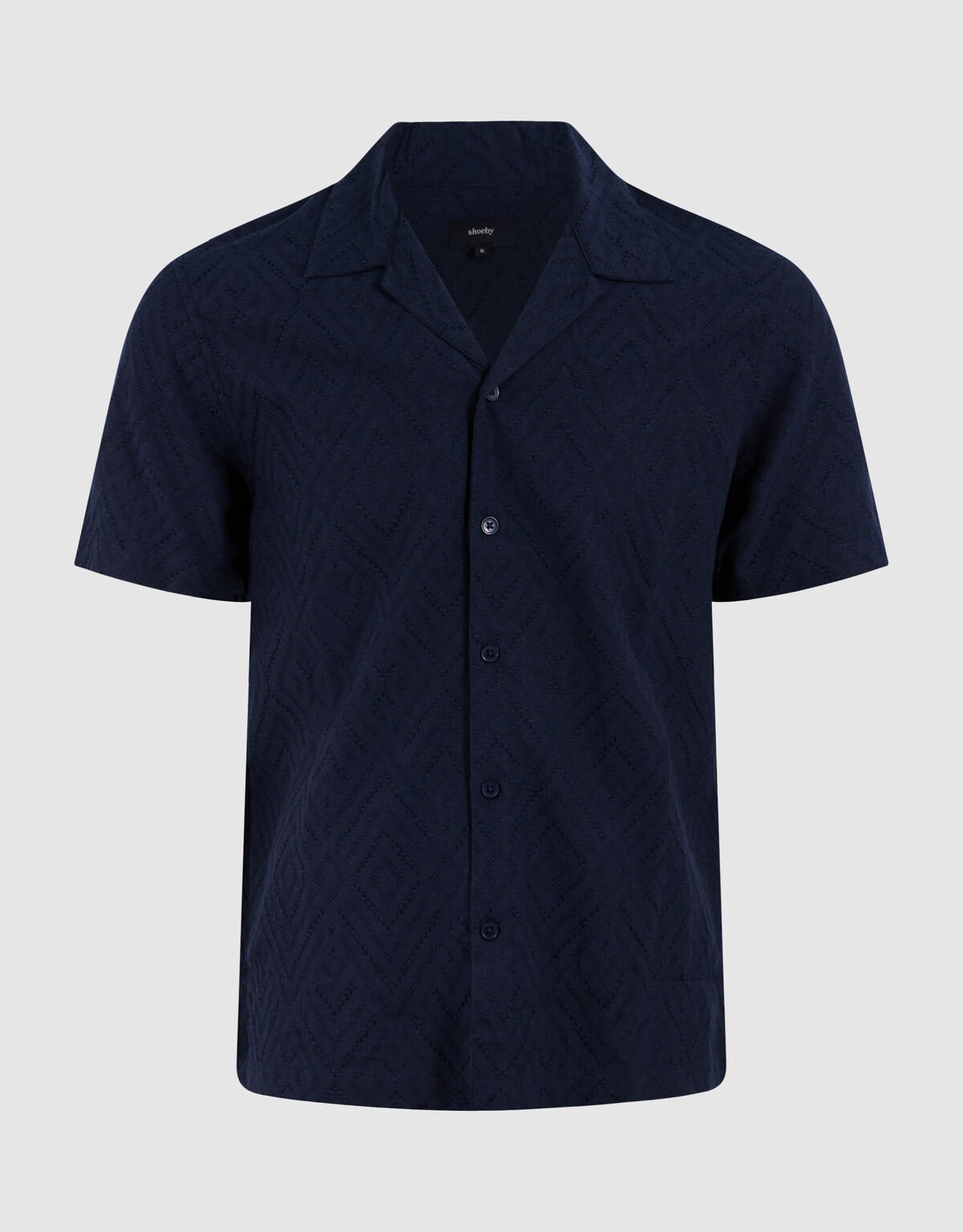 Wavy Jacquard Shirt Donkerblauw SHOEBY MEN