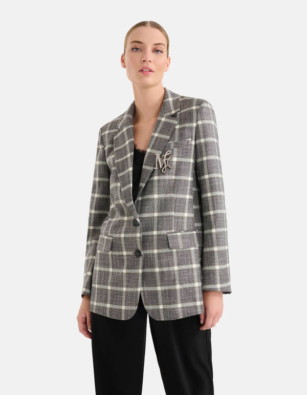 Ruiten Blazer Grijs By Mieke SHOEBY WOMEN