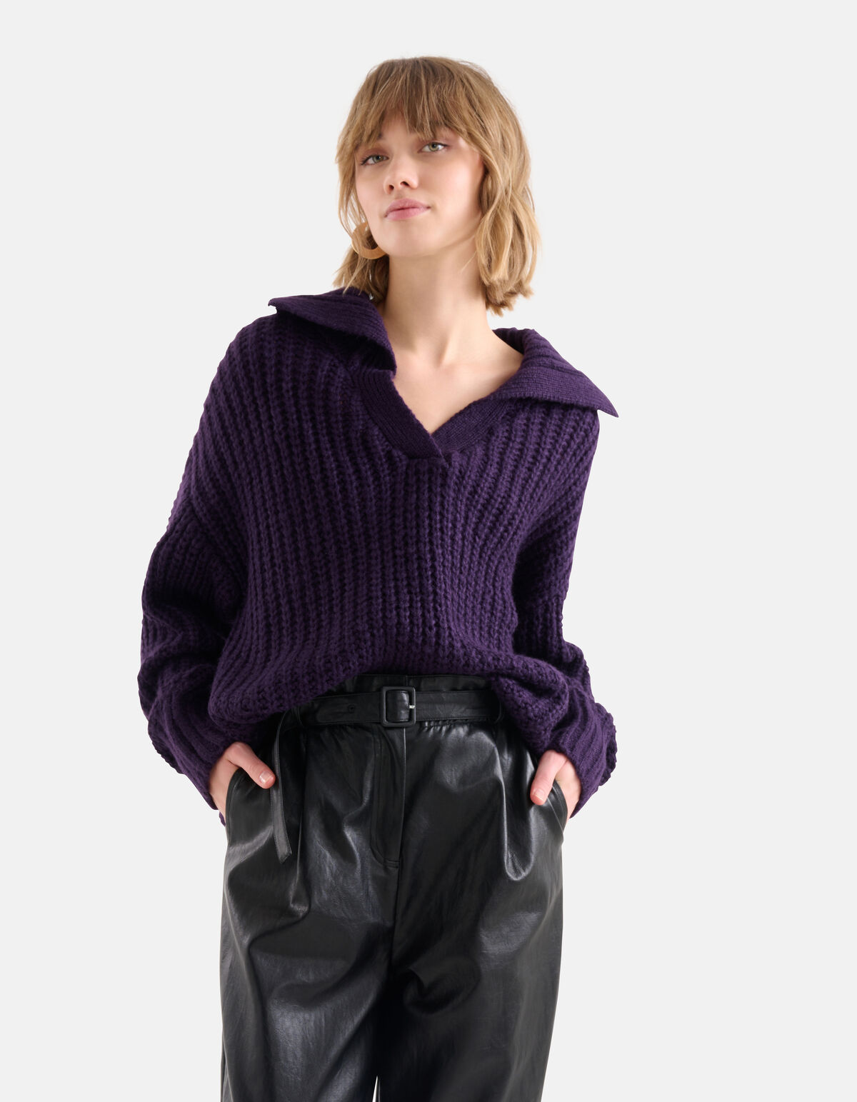 Collar Trui Donkerpaars SHOEBY WOMEN