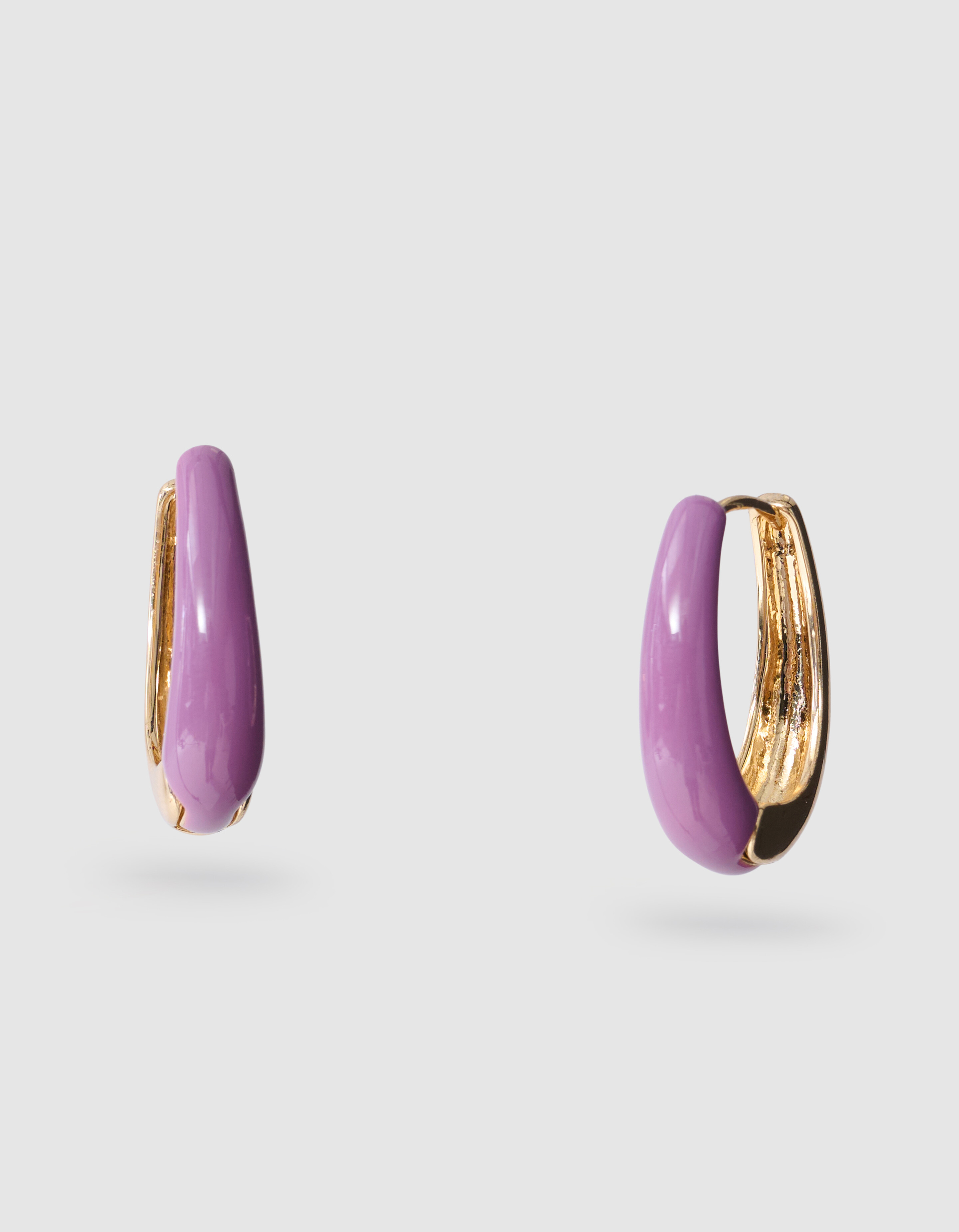 Oval Hoops Oorbellen Paars SHOEBY ACCESSOIRES