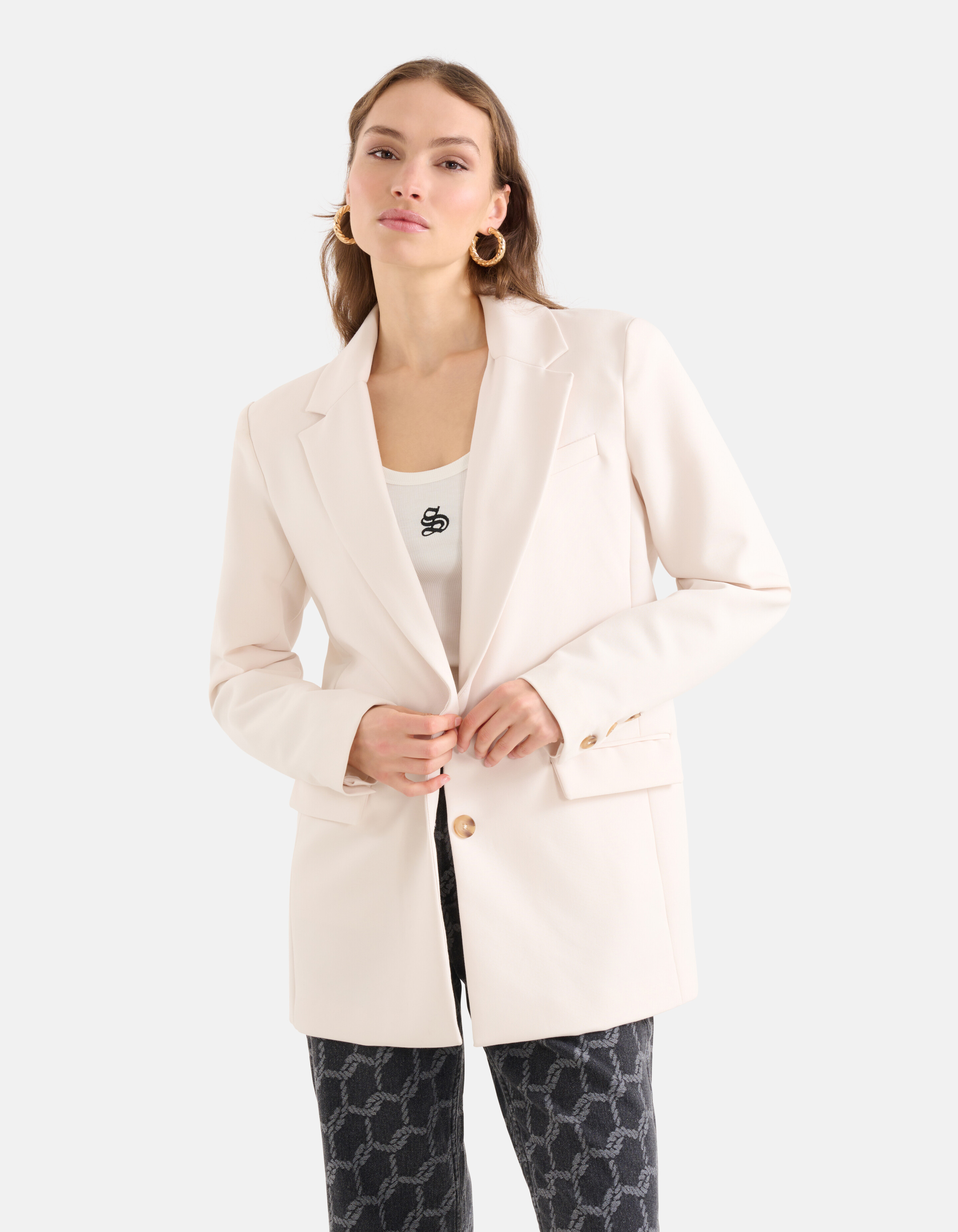 Blazer Gebroken Wit SHOEBY WOMEN