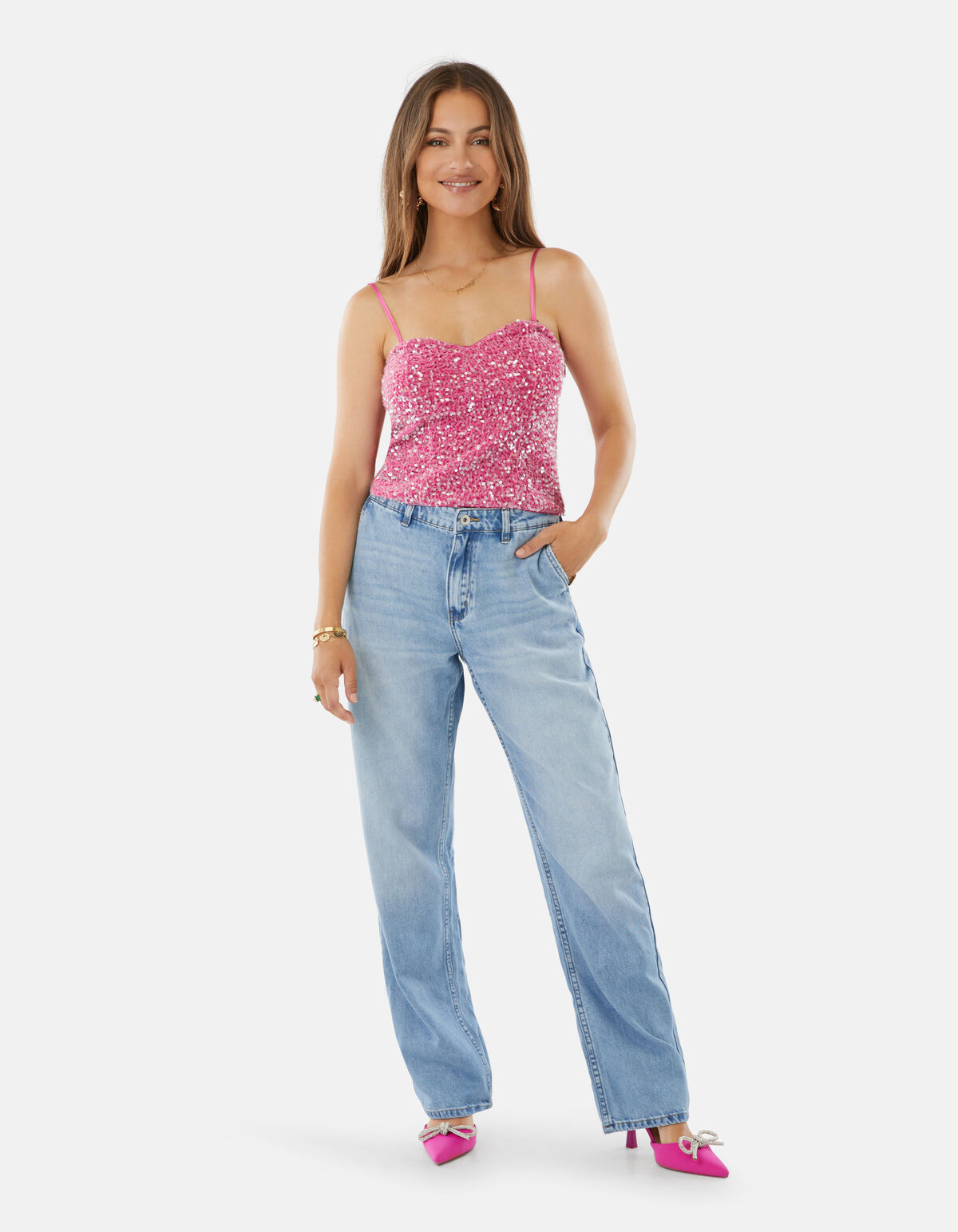 Pailletten Top Roze By Lizzy SHOEBY WOMEN