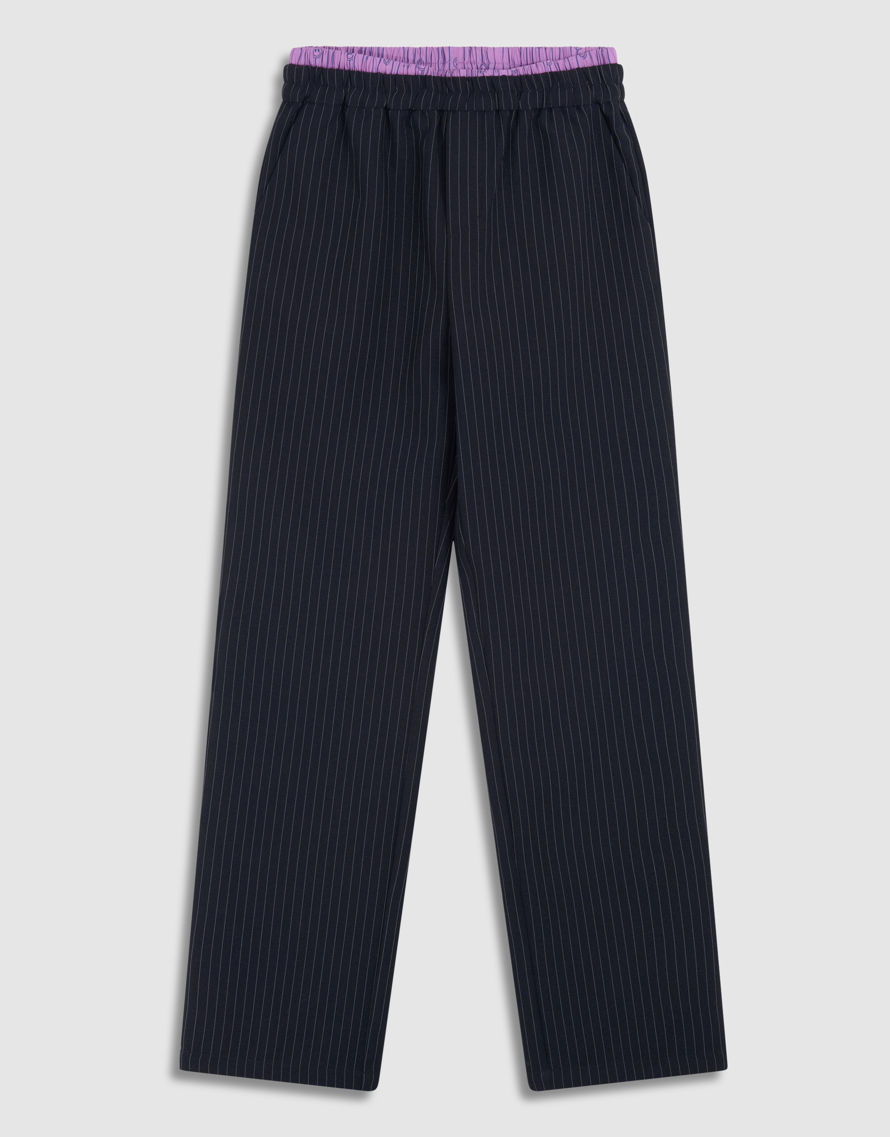 Smiley Pinstripe Broek Donkerblauw SHOEBY GIRLS