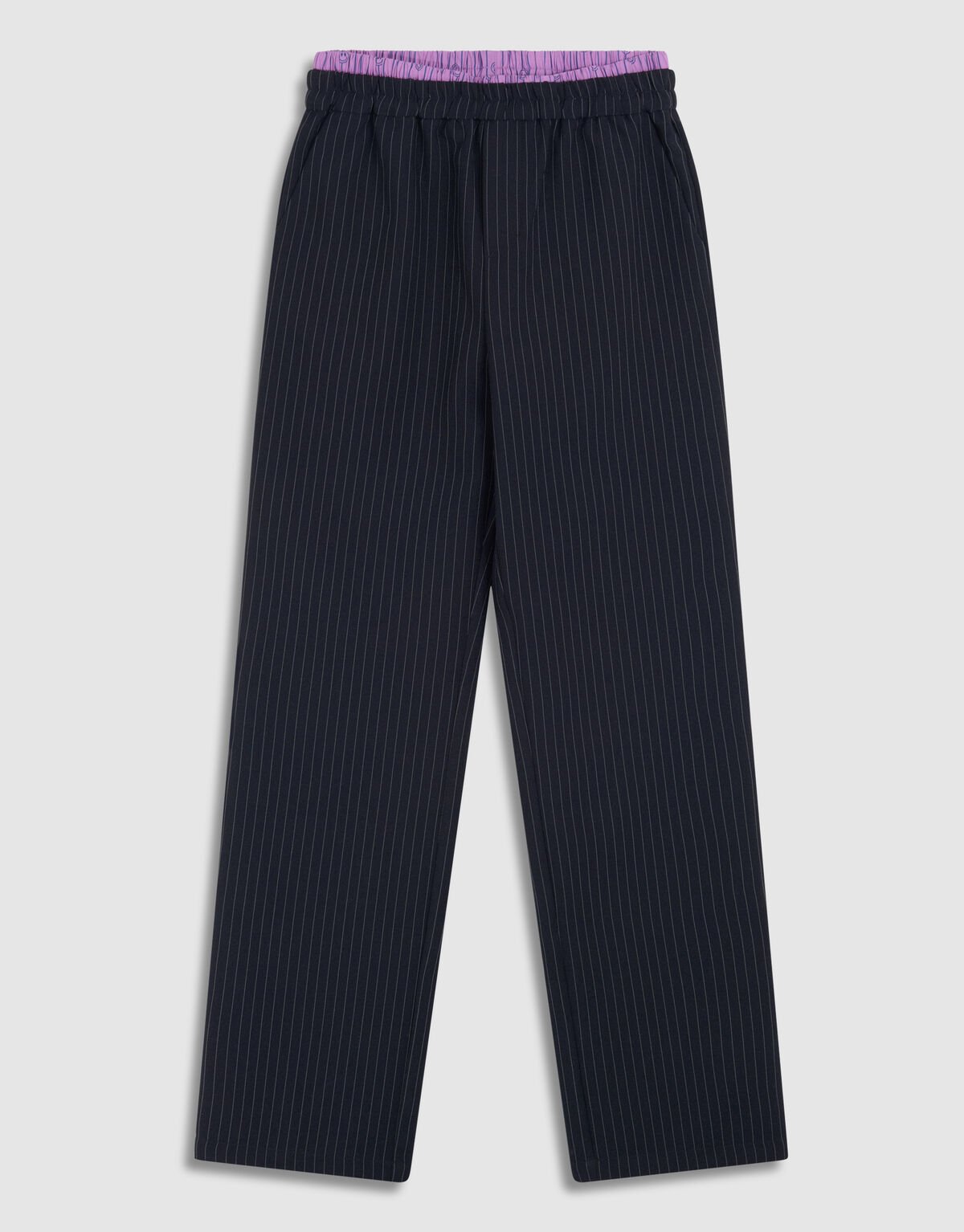 Smiley Pinstripe Broek Donkerblauw SHOEBY GIRLS