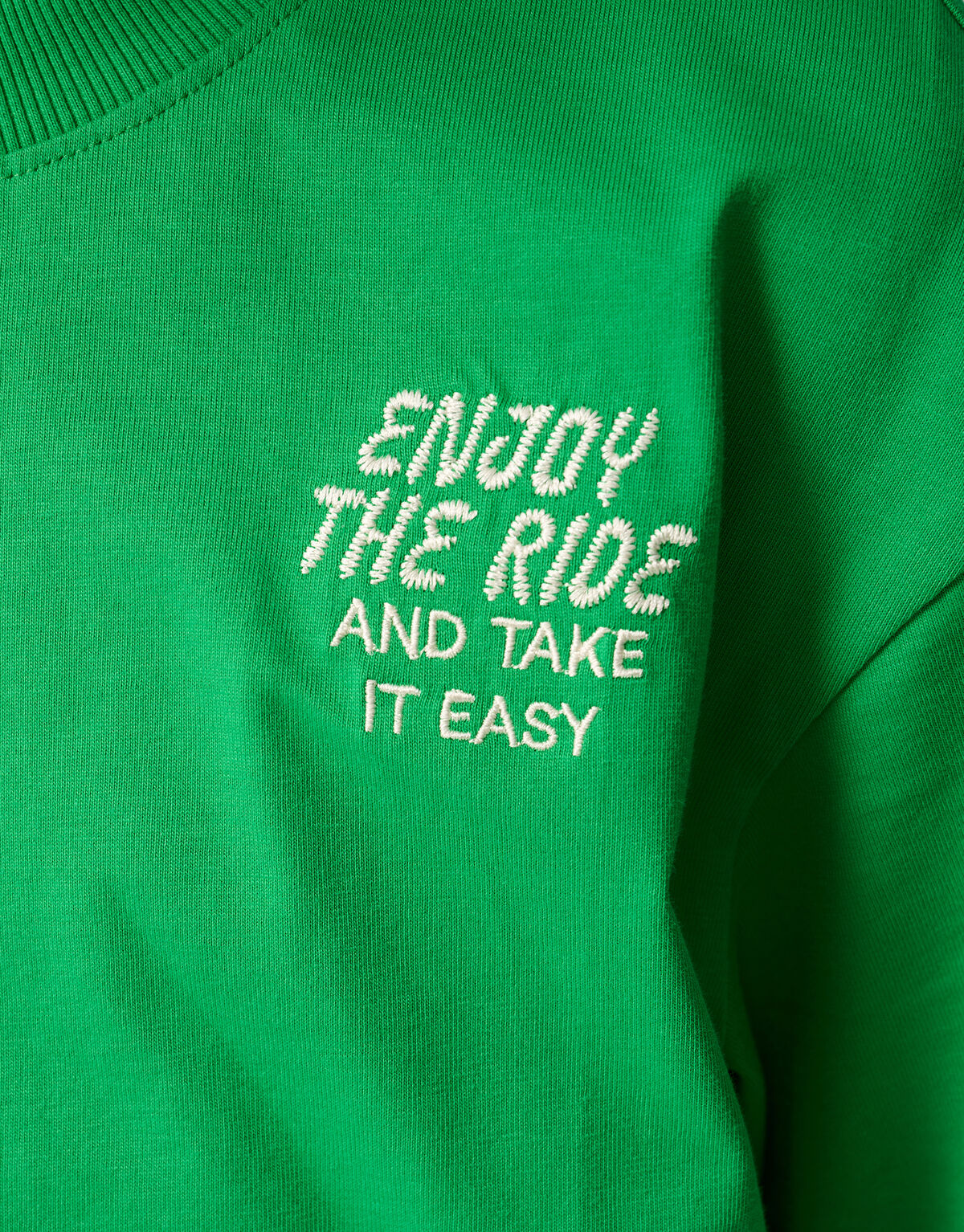 Tekst T-shirt Groen SHOEBY BOYS