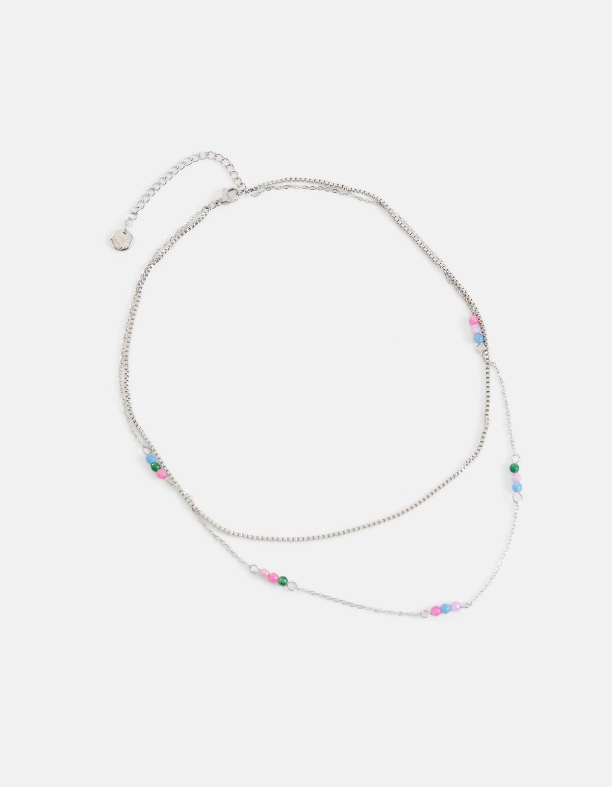 Dubbele Chain Ketting Zilver SHOEBY ACCESSOIRES