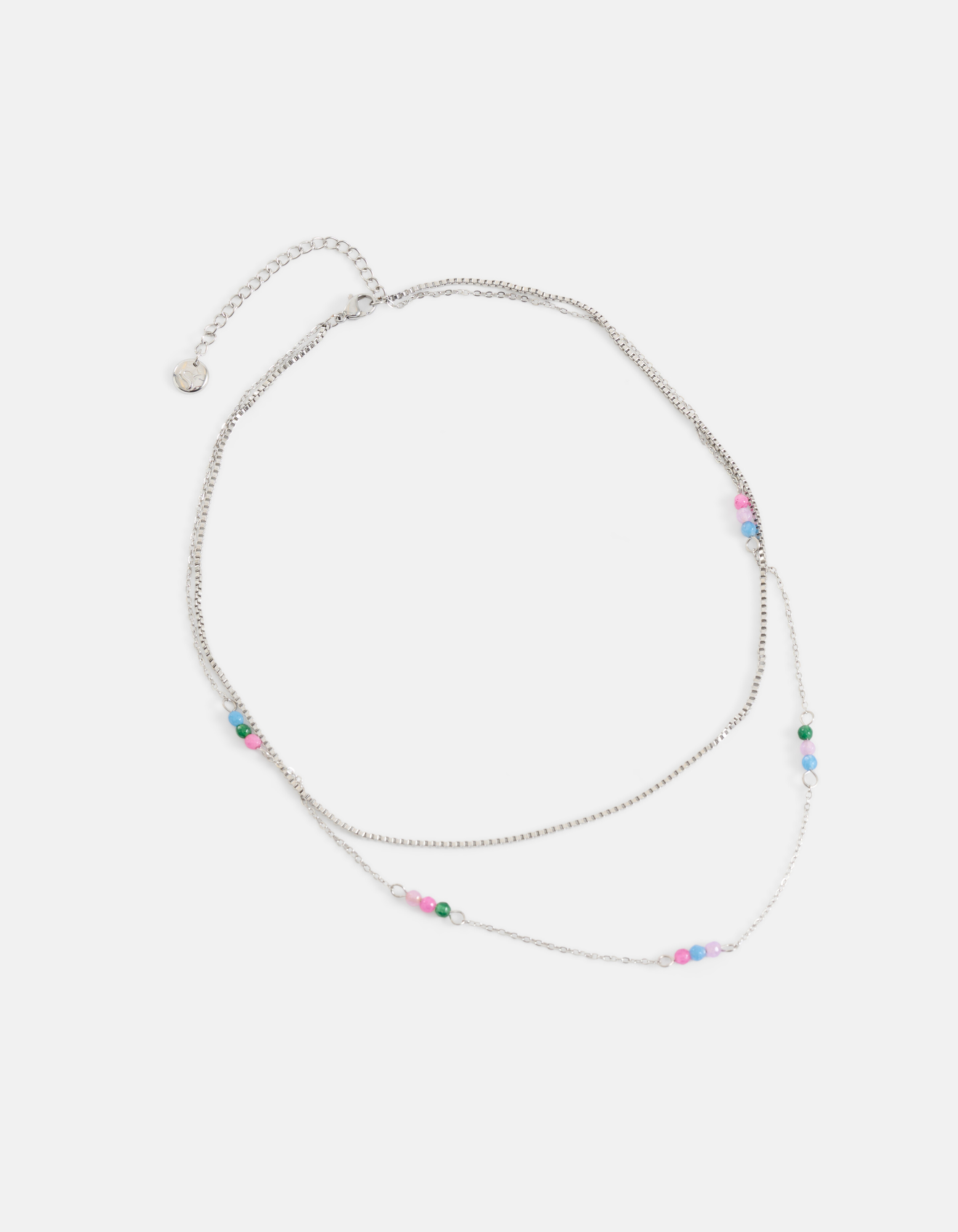 Dubbele Chain Ketting Zilver SHOEBY ACCESSOIRES