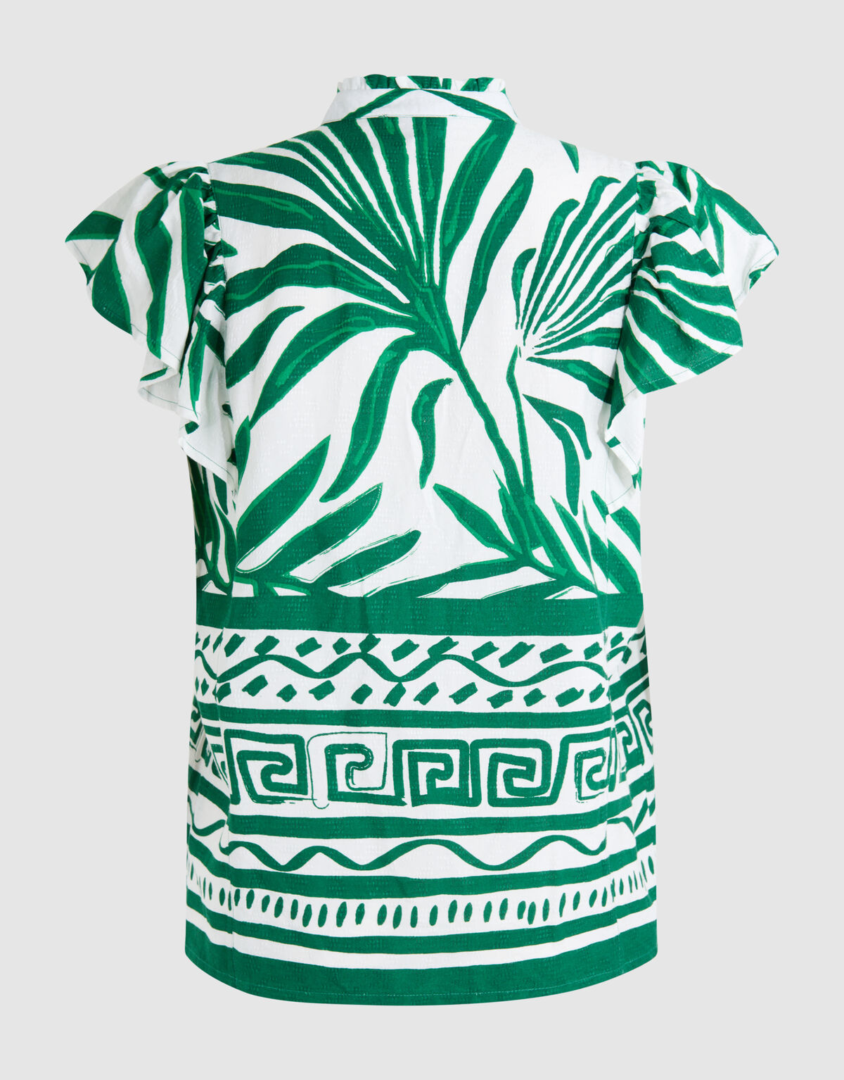 Printed Palm Top Wit SHOEBY WOMEN
