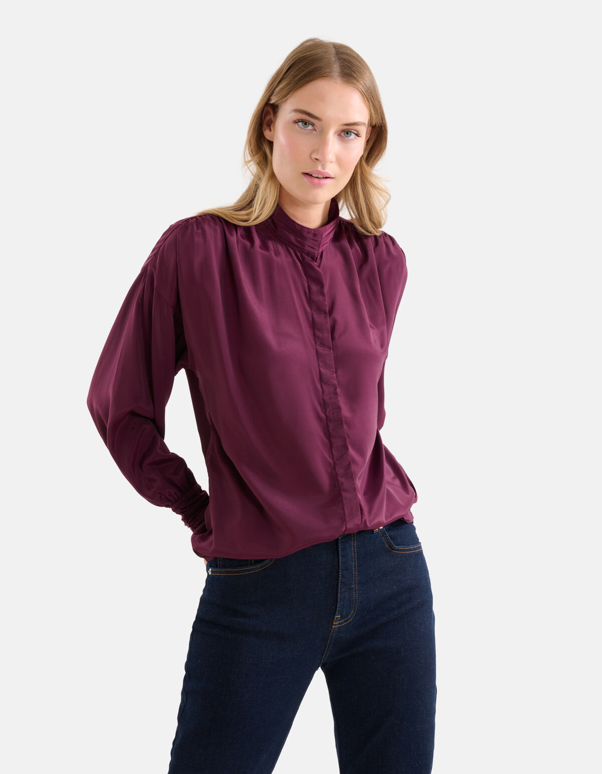 Satijnen Blouse Bordeaux SHOEBY WOMEN