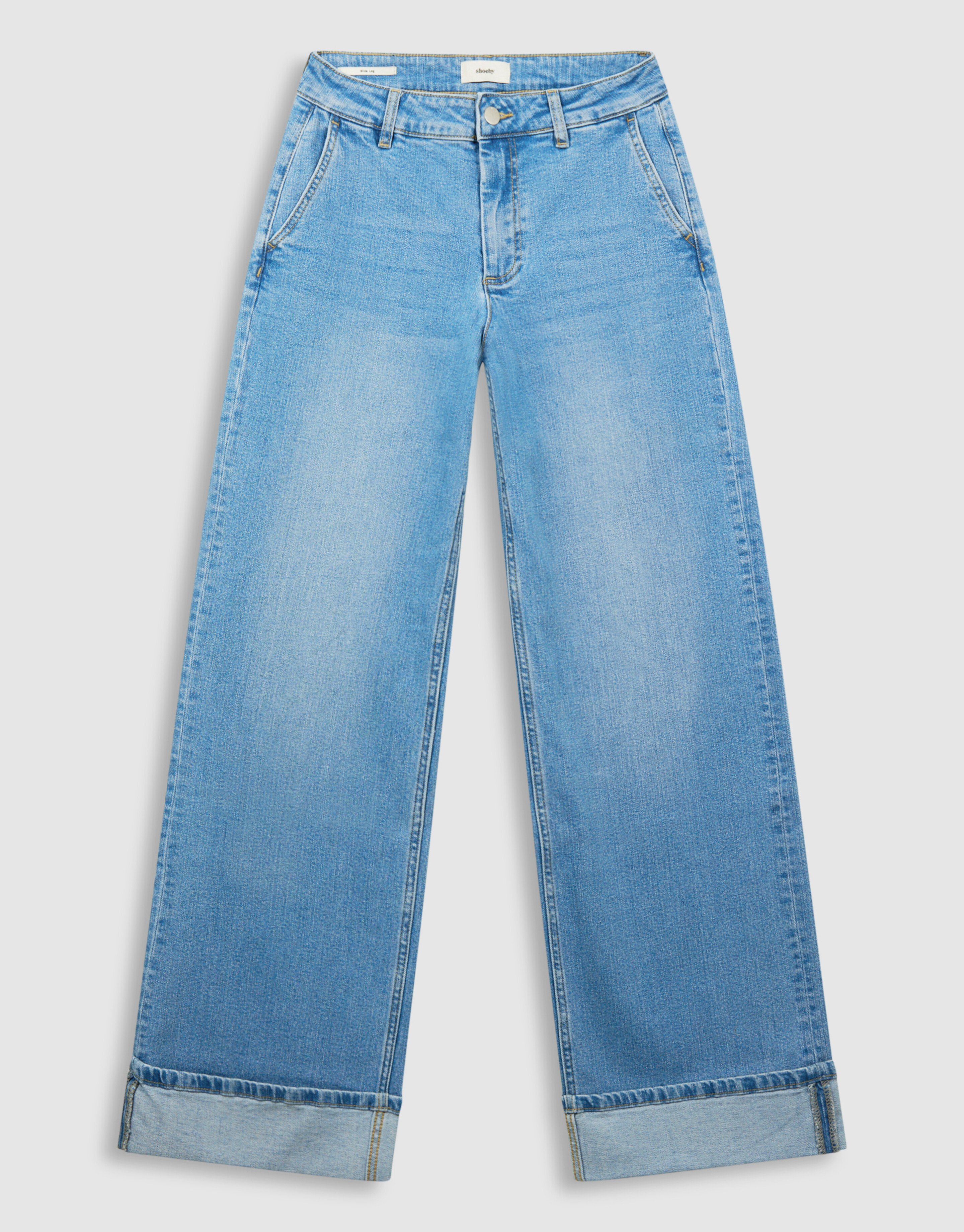 Classic Wide Leg Fit Jeans Lichtblauw SHOEBY WOMEN