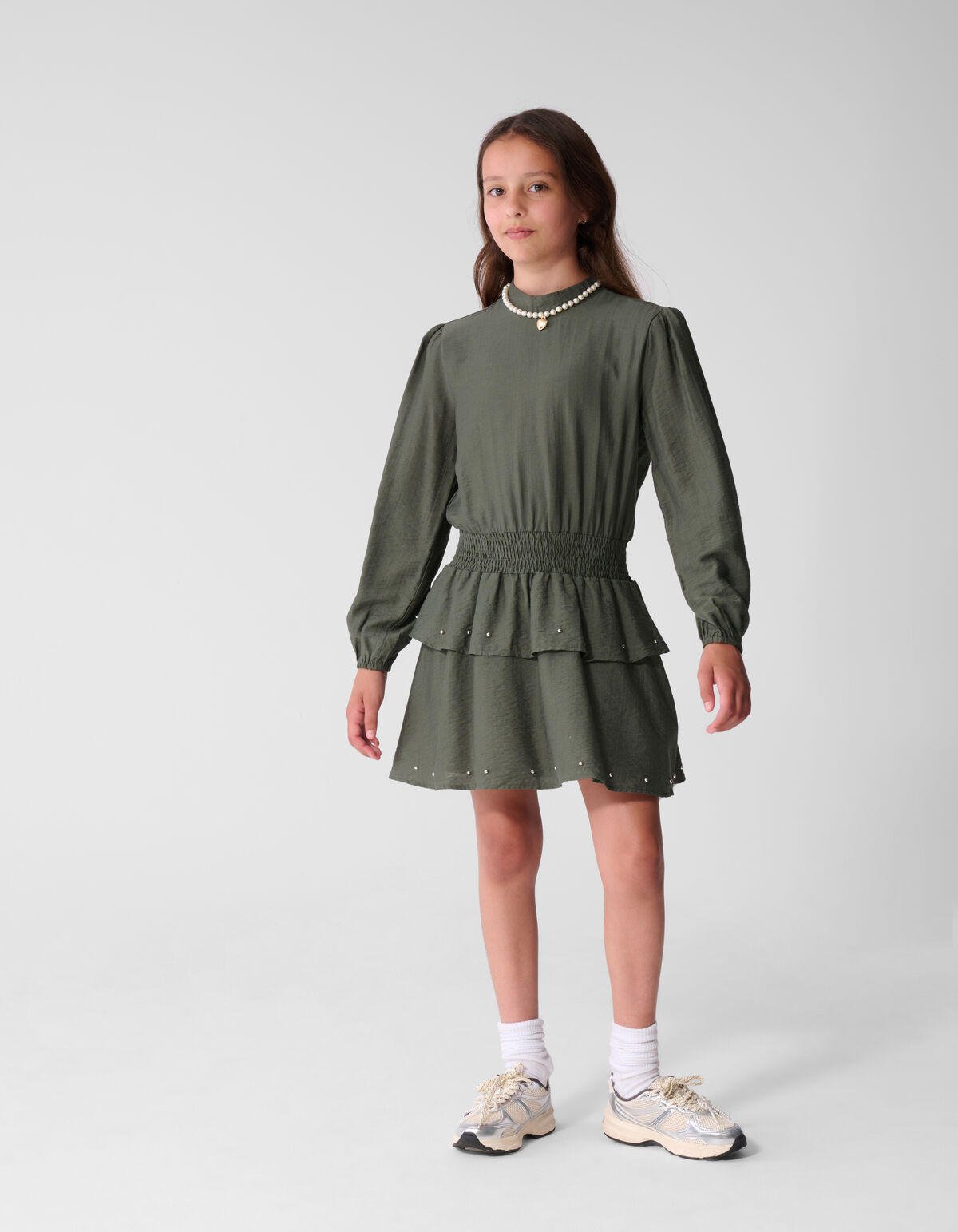 Stud Jurk Donkergroen SHOEBY GIRLS