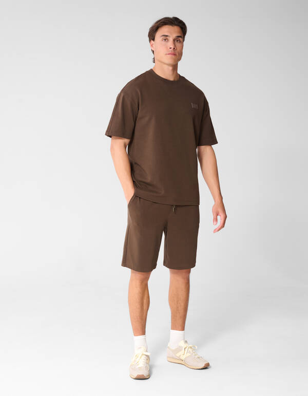 Spark Label T-shirt Donkerbruin SHOEBY MEN