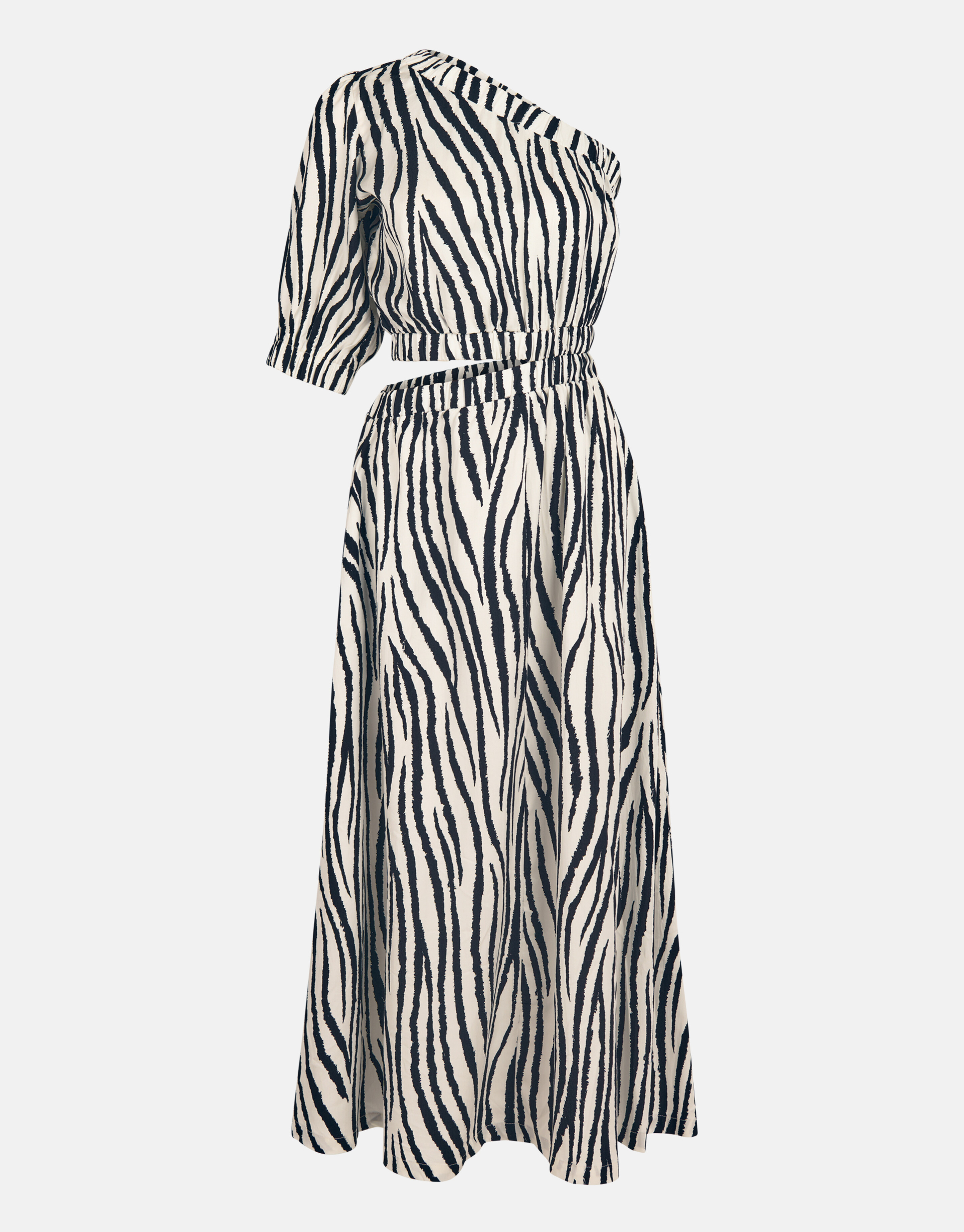 Zebra Printed Jurk Zwart/Wit SHOEBY WOMEN