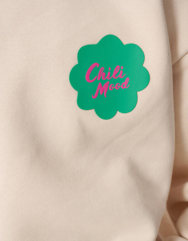 Peper Artwork Sweater Gebroken Wit SHOEBY GIRLS