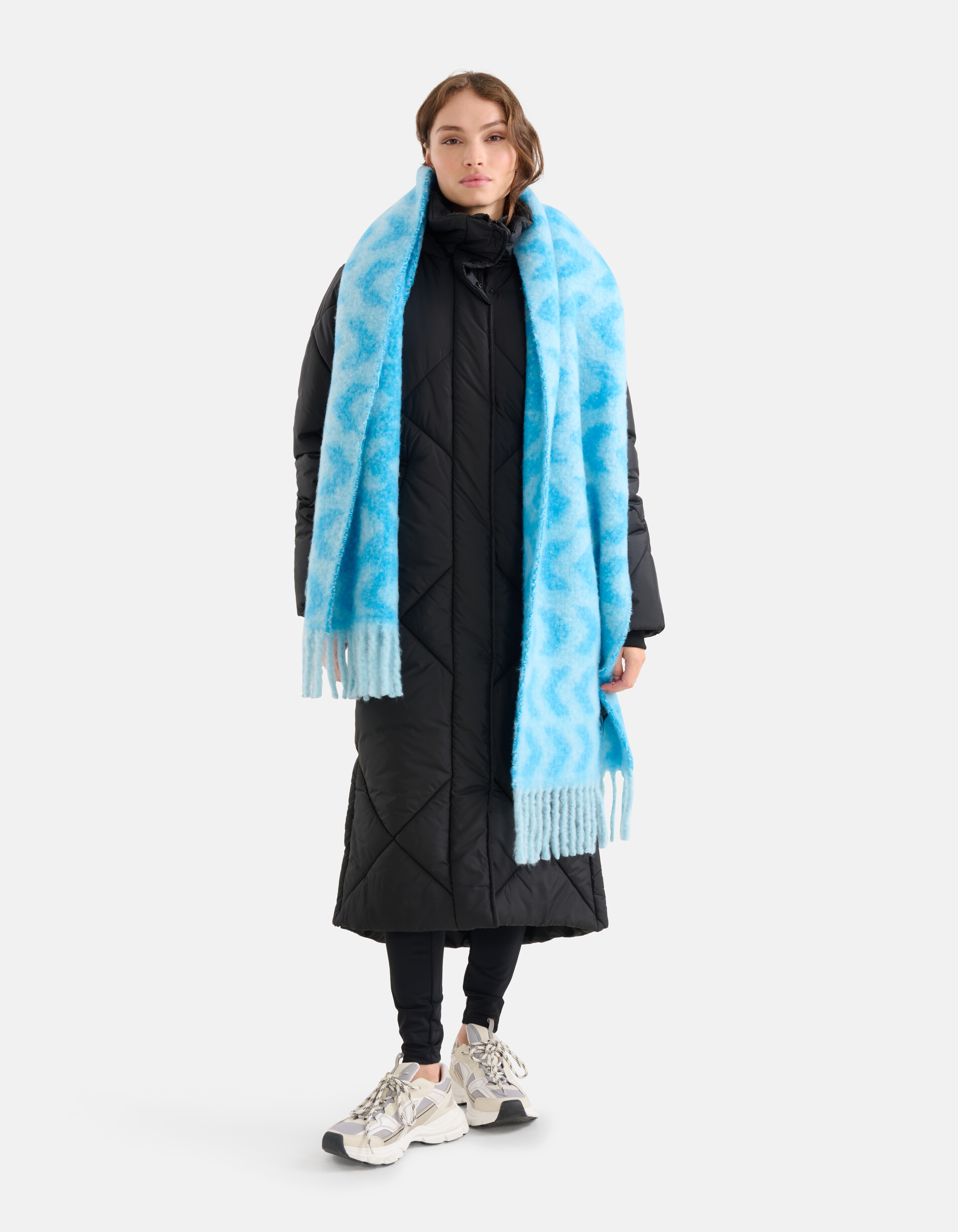 Gebreide Sjaal Blauw SHOEBY ACCESSOIRES