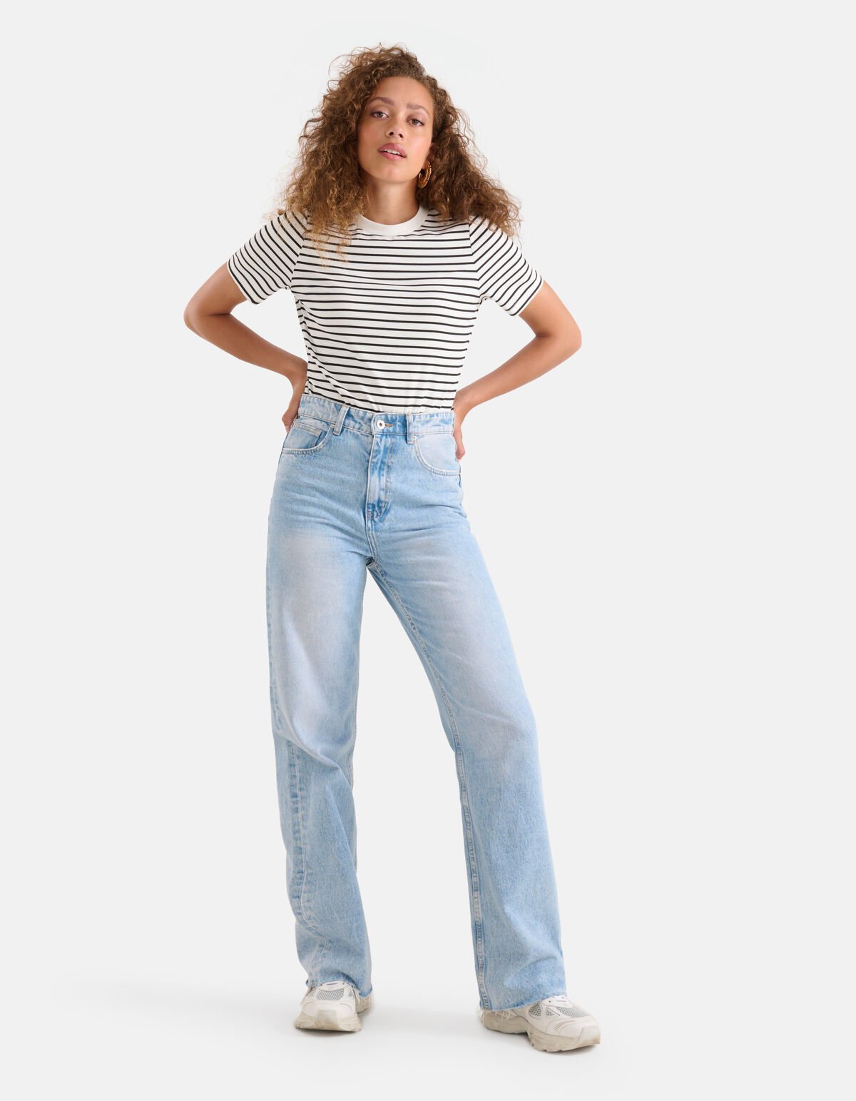 Gestreepte T-shirt Zwart/Wit SHOEBY WOMEN