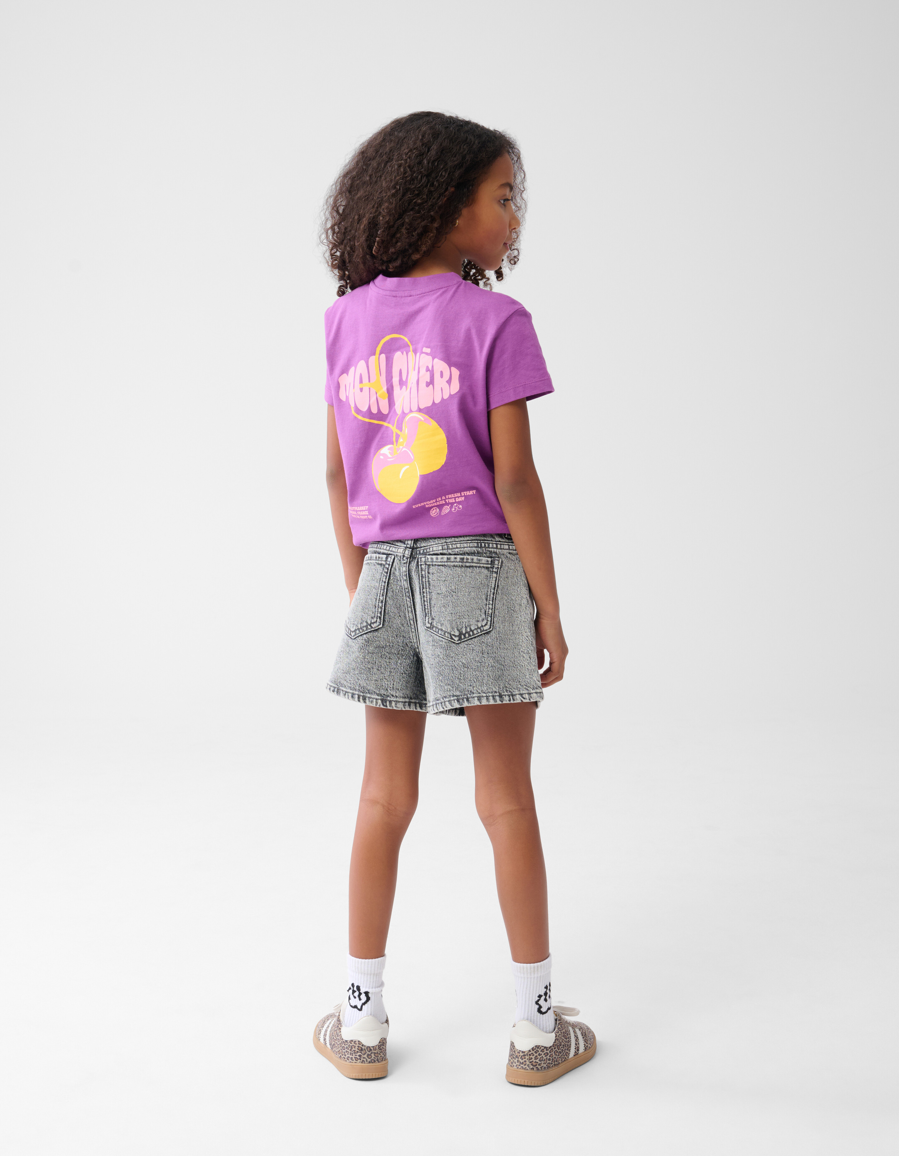 Artwork T-shirt Donkerpaars SHOEBY GIRLS