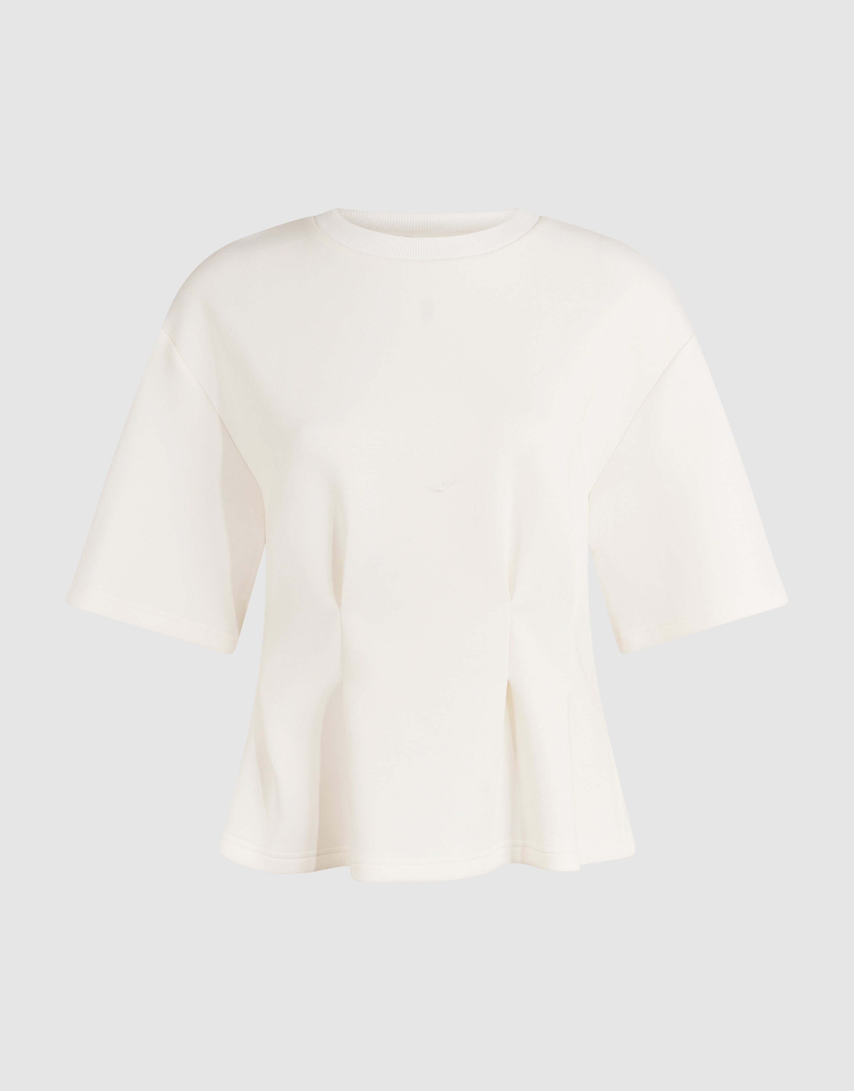 Peplum Scuba T-shirt Gebroken Wit SHOEBY WOMEN