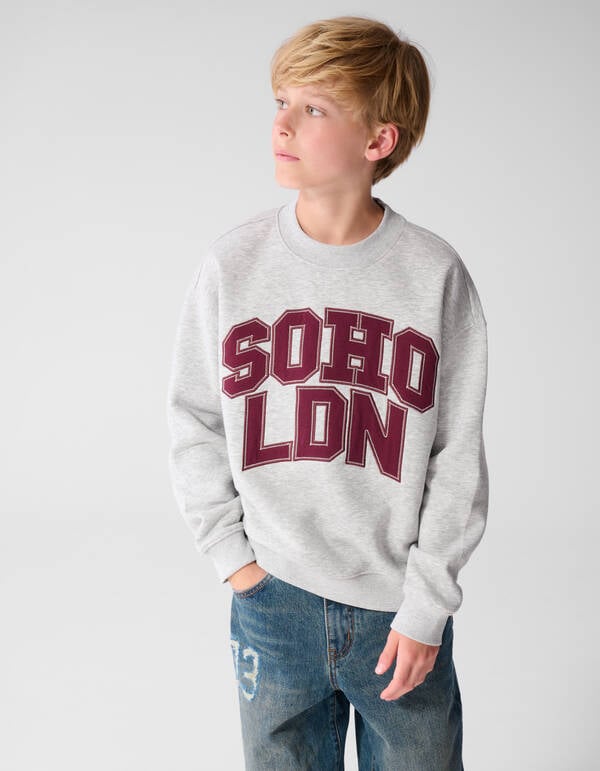 Soho Londen Sweater Lichtgrijs SHOEBY BOYS