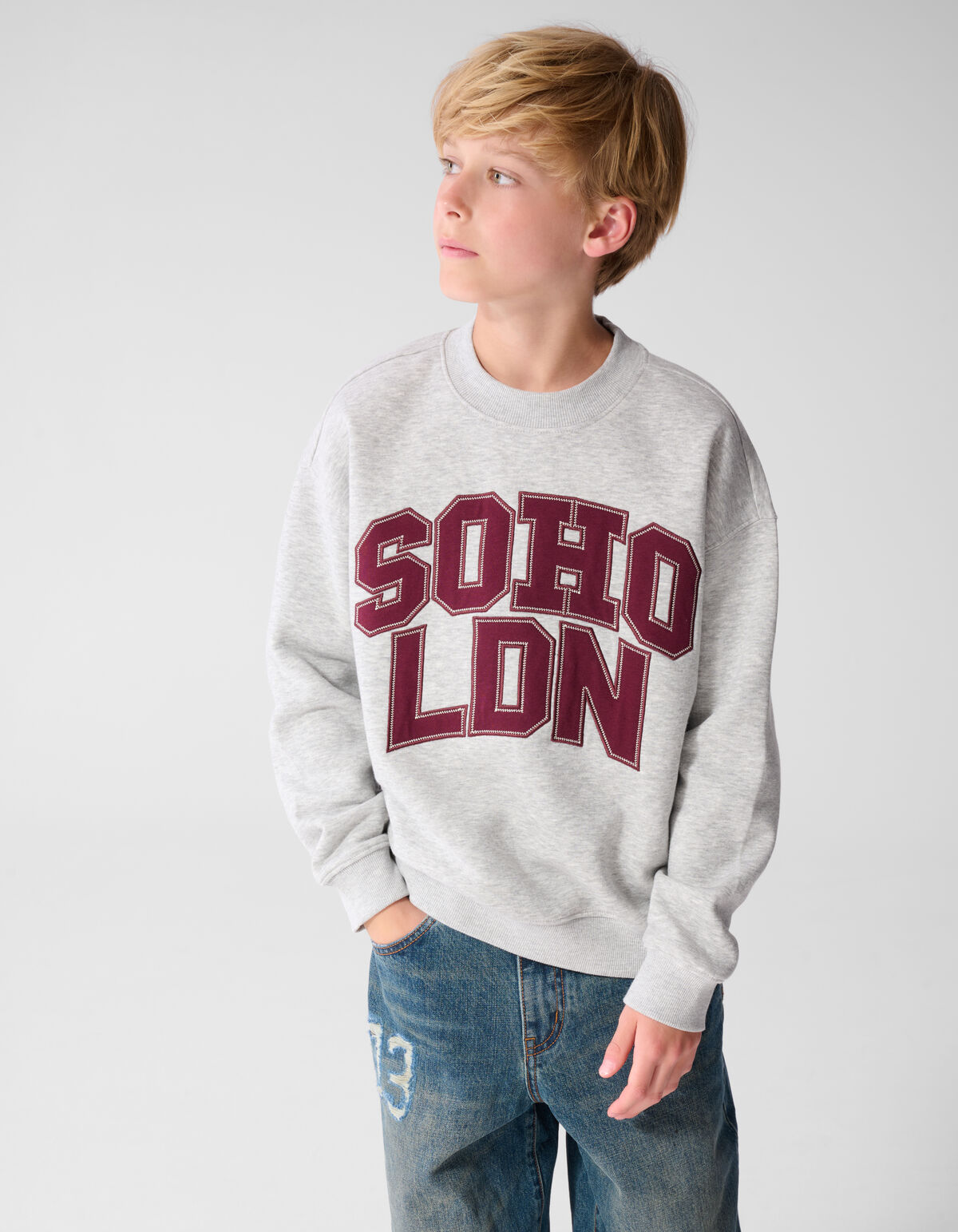 Soho Londen Sweater Lichtgrijs SHOEBY BOYS