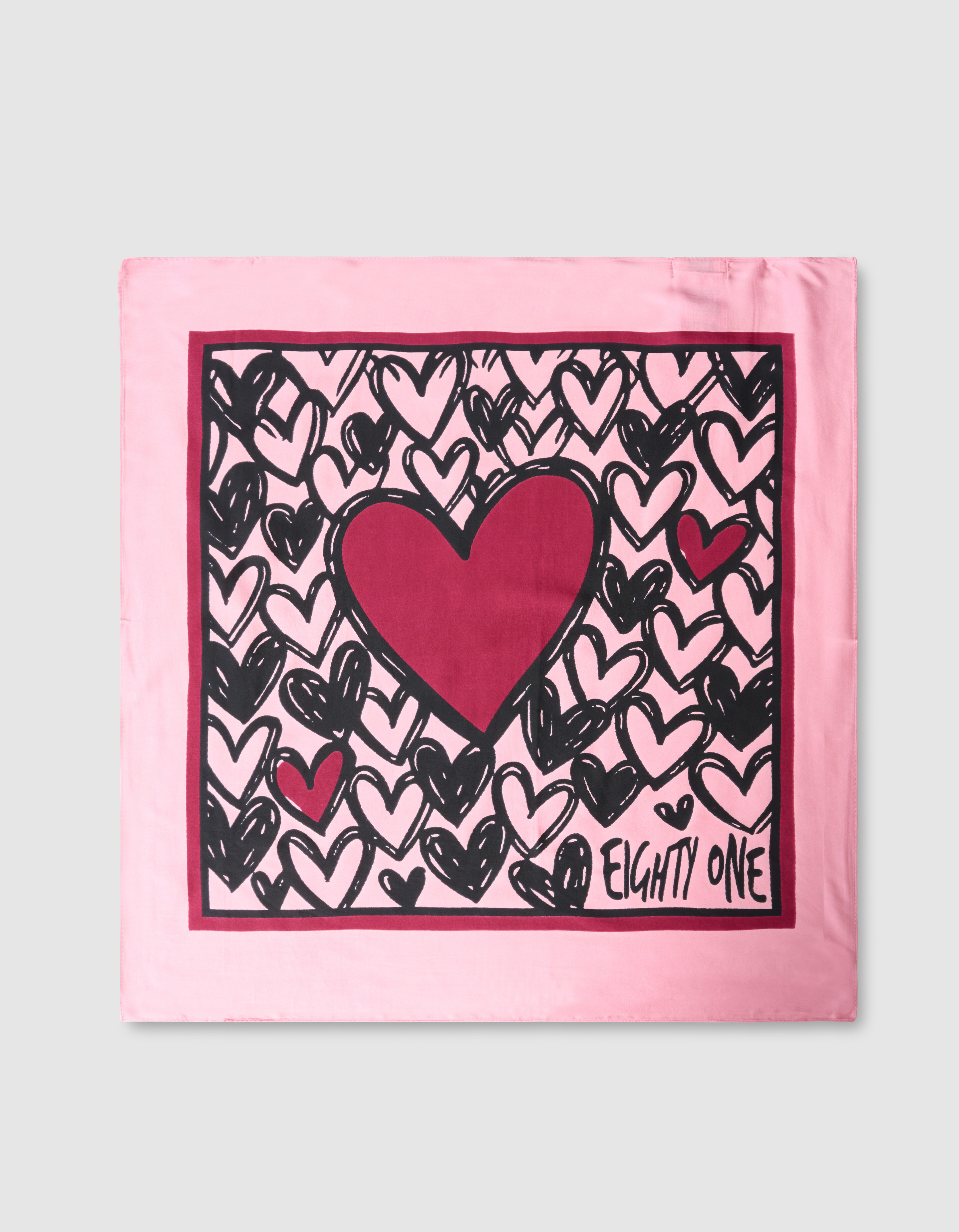 Heart Sjaal Roze SHOEBY ACCESSOIRES