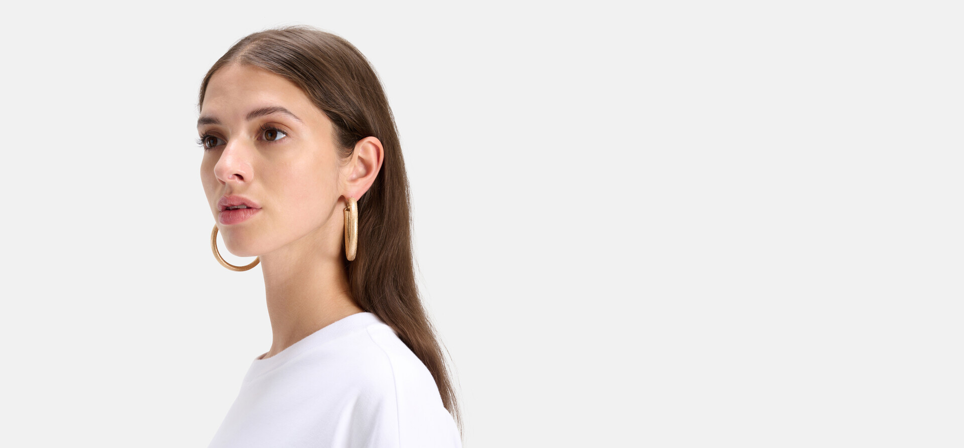 Big Brussed Hoop Oorbellen SHOEBY ACCESSOIRES