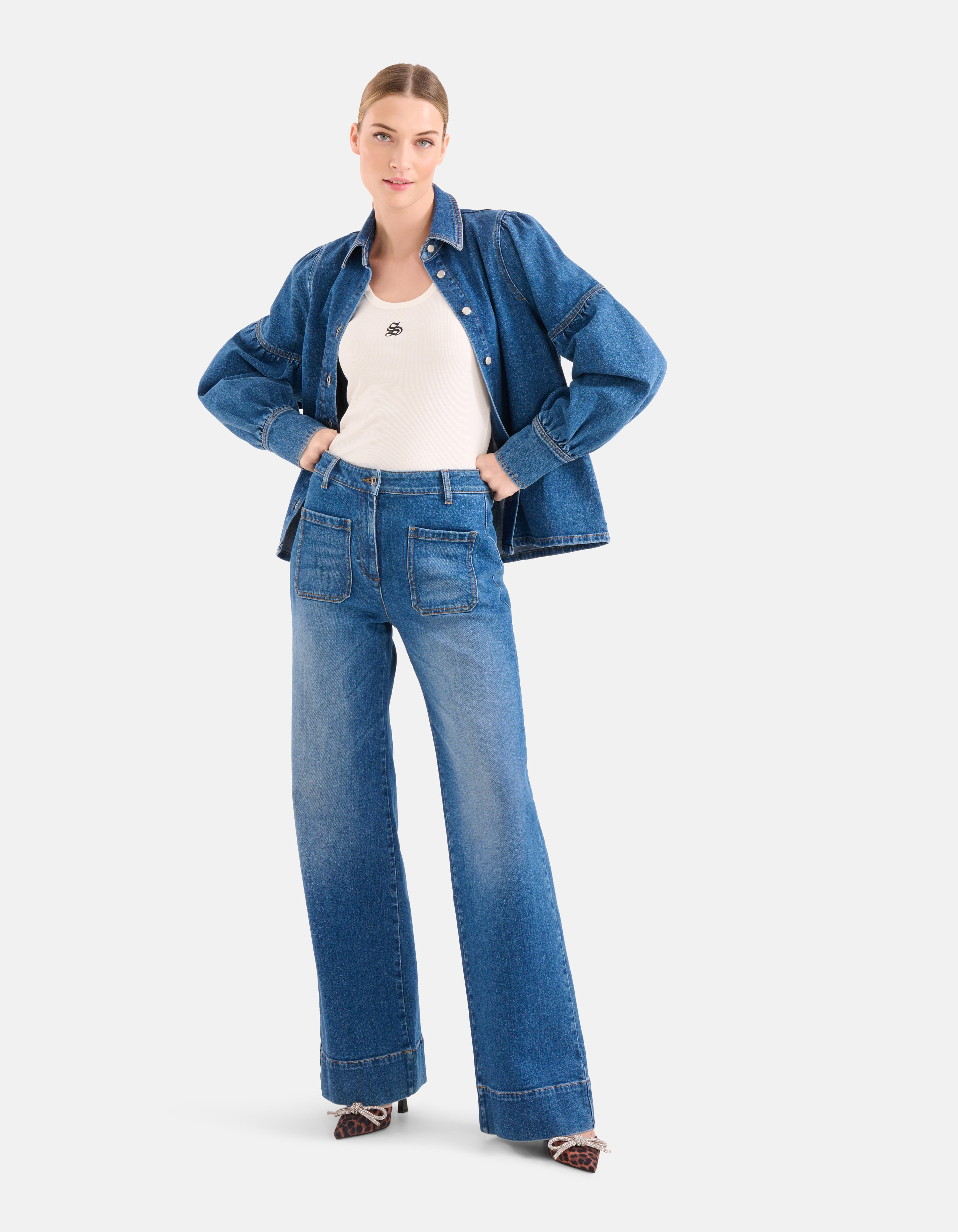 Wide Leg Jeans Mediumstone By Mieke SHOEBY WOMEN