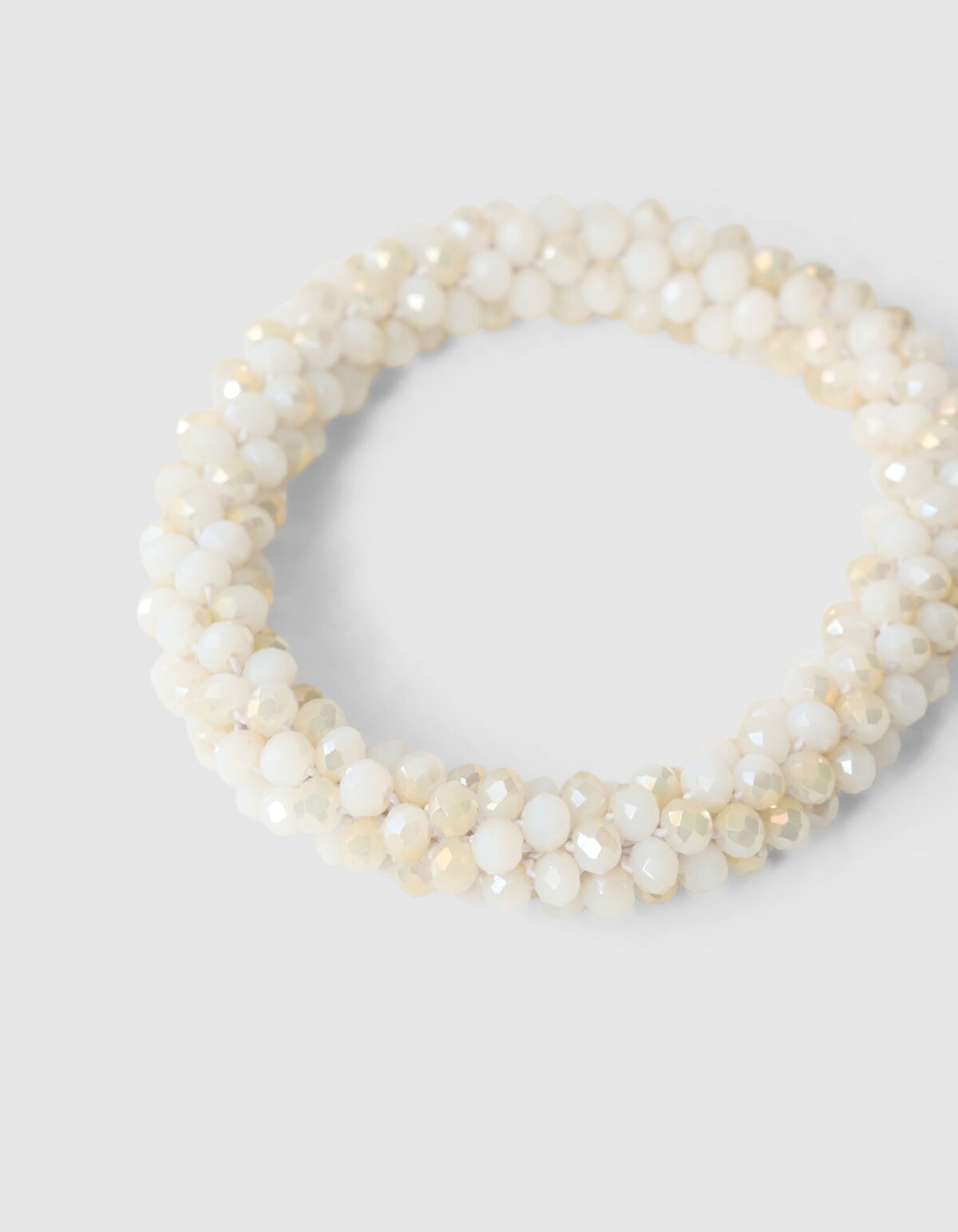 Beaded Haarelastiek Beige SHOEBY ACCESSOIRES