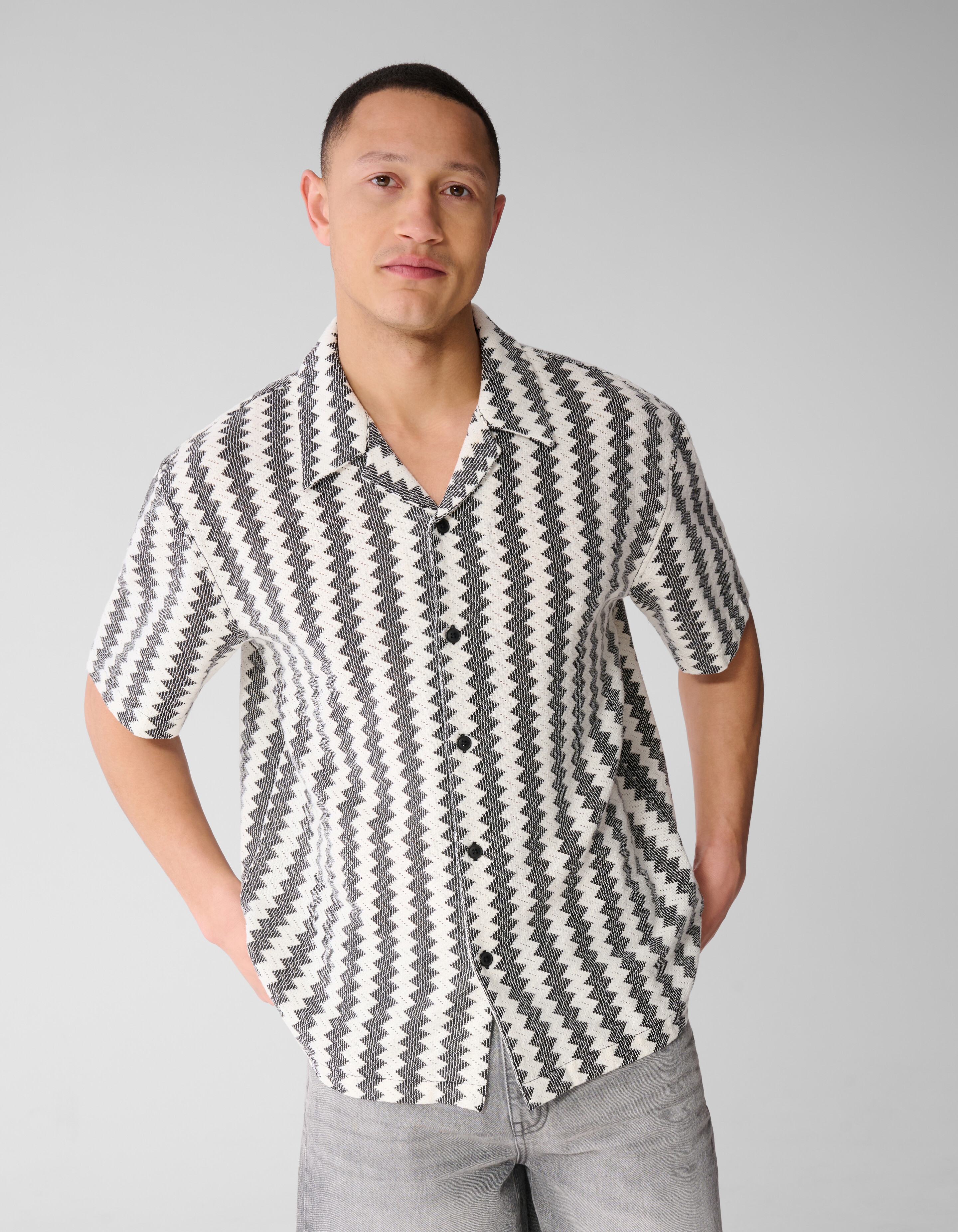 Geweven Overshirt Zwart SHOEBY MEN