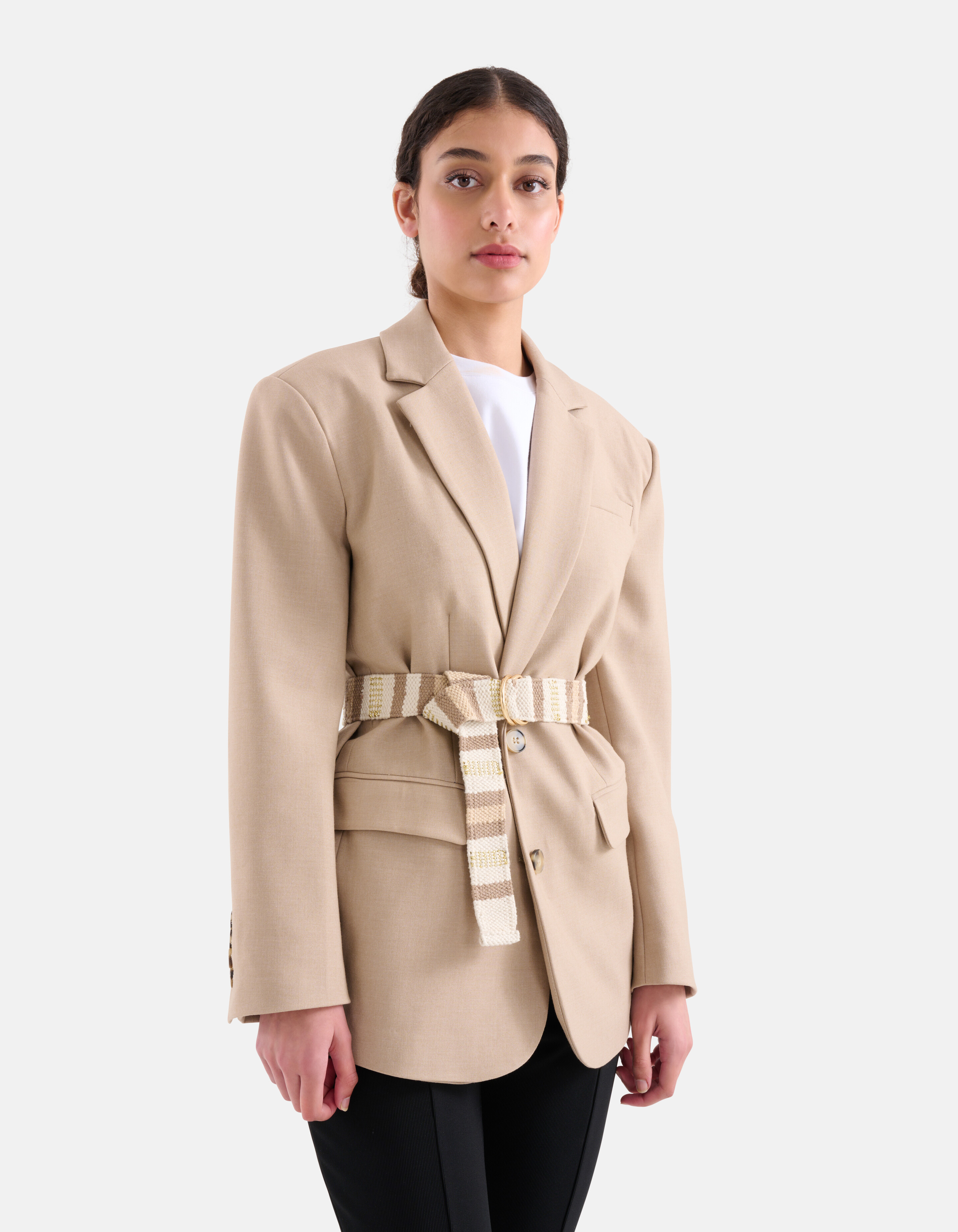 Geweven Riem Beige ACCESSOIRES SHOEBY