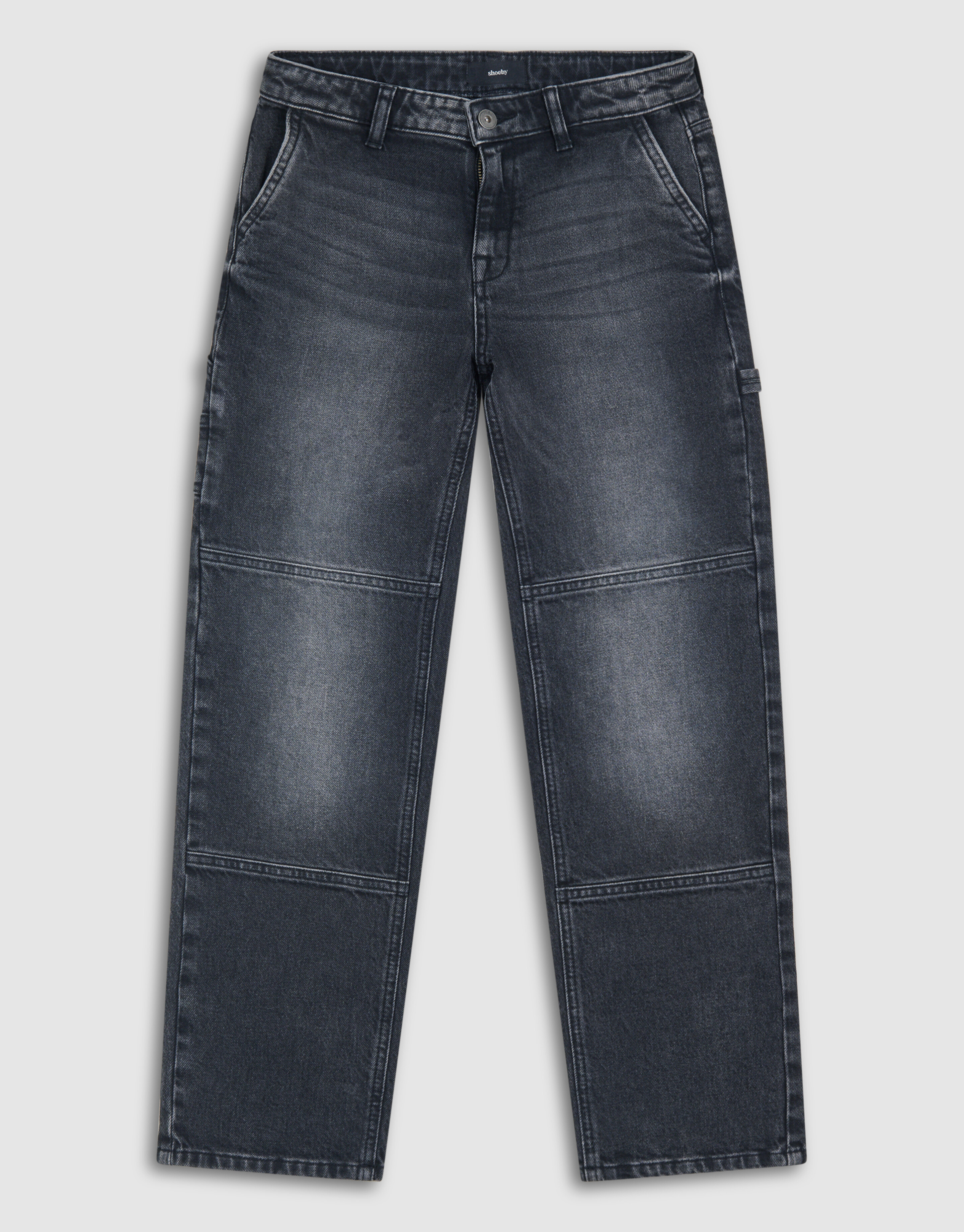 Straight Fit Jeans Donkergrijs SHOEBY BOYS