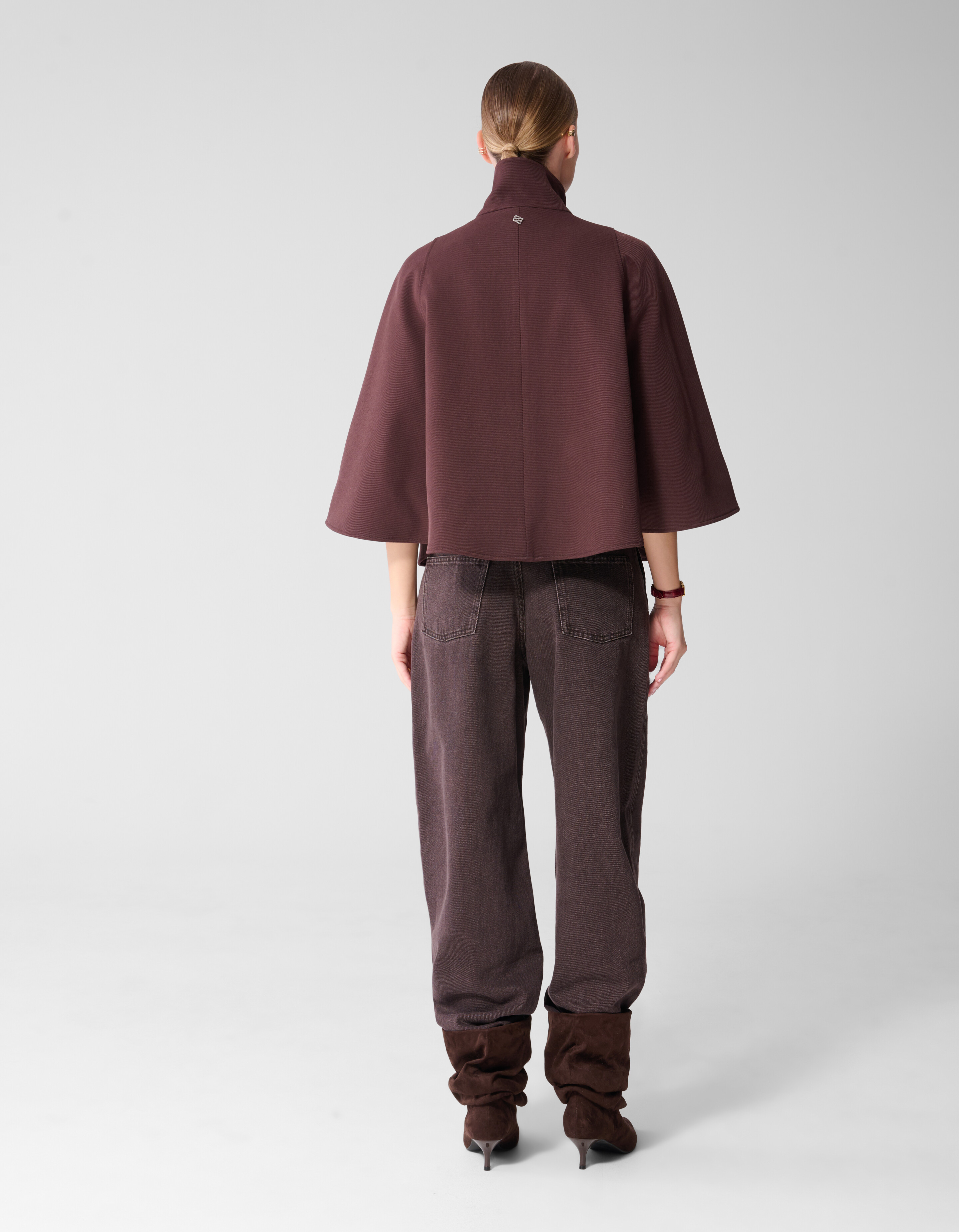 Geweven Cape Donkerrood By Mieke SHOEBY WOMEN
