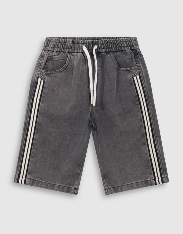 Sporty Denim Short Grijs SHOEBY BOYS