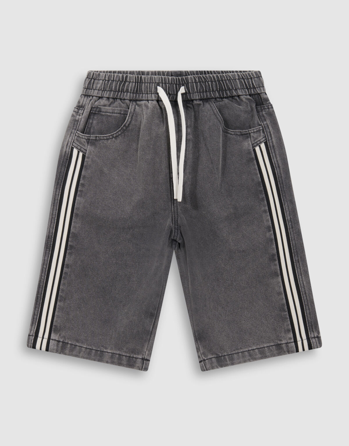 Sporty Denim Short Grijs SHOEBY BOYS
