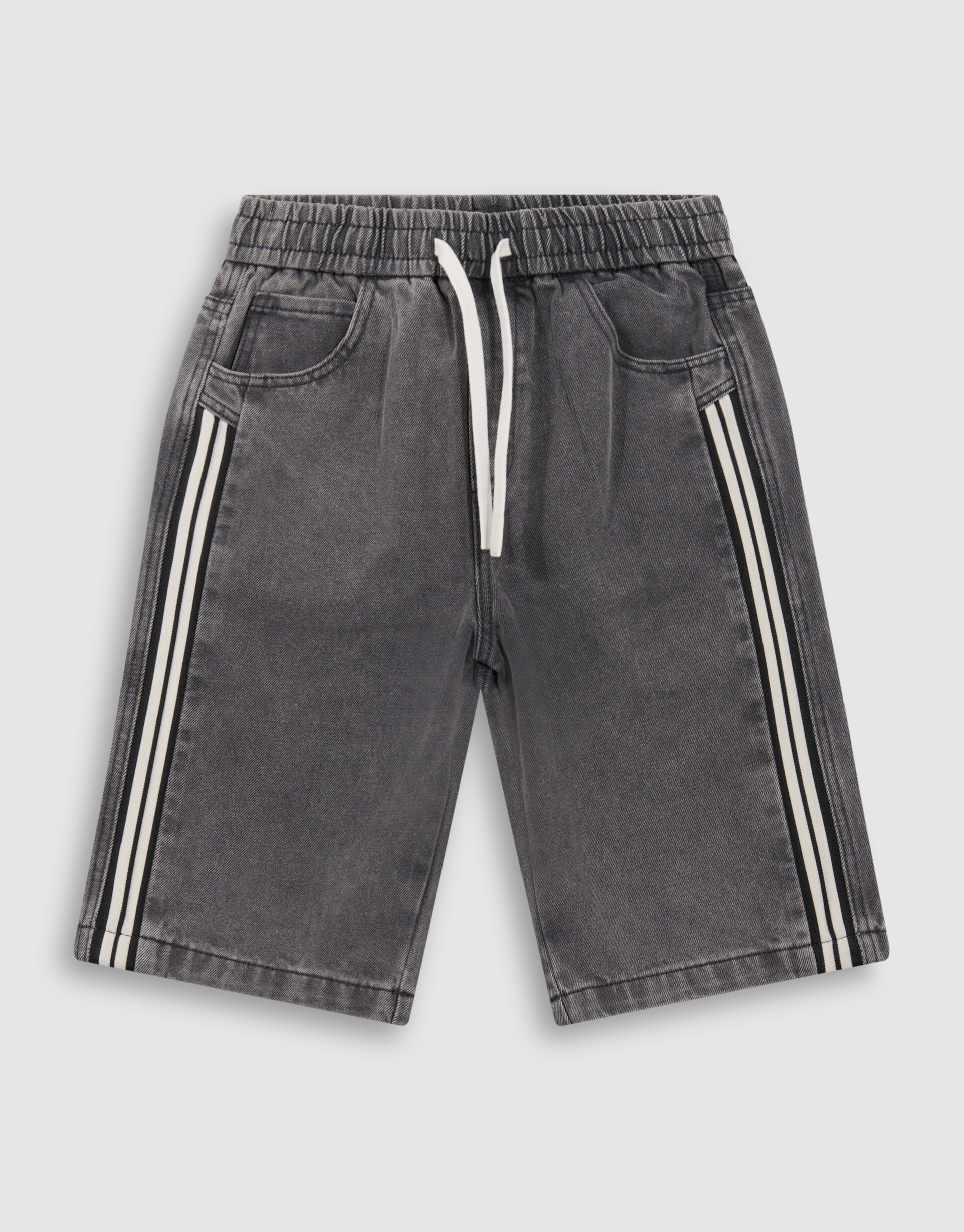 Sporty Denim Short Grijs SHOEBY BOYS