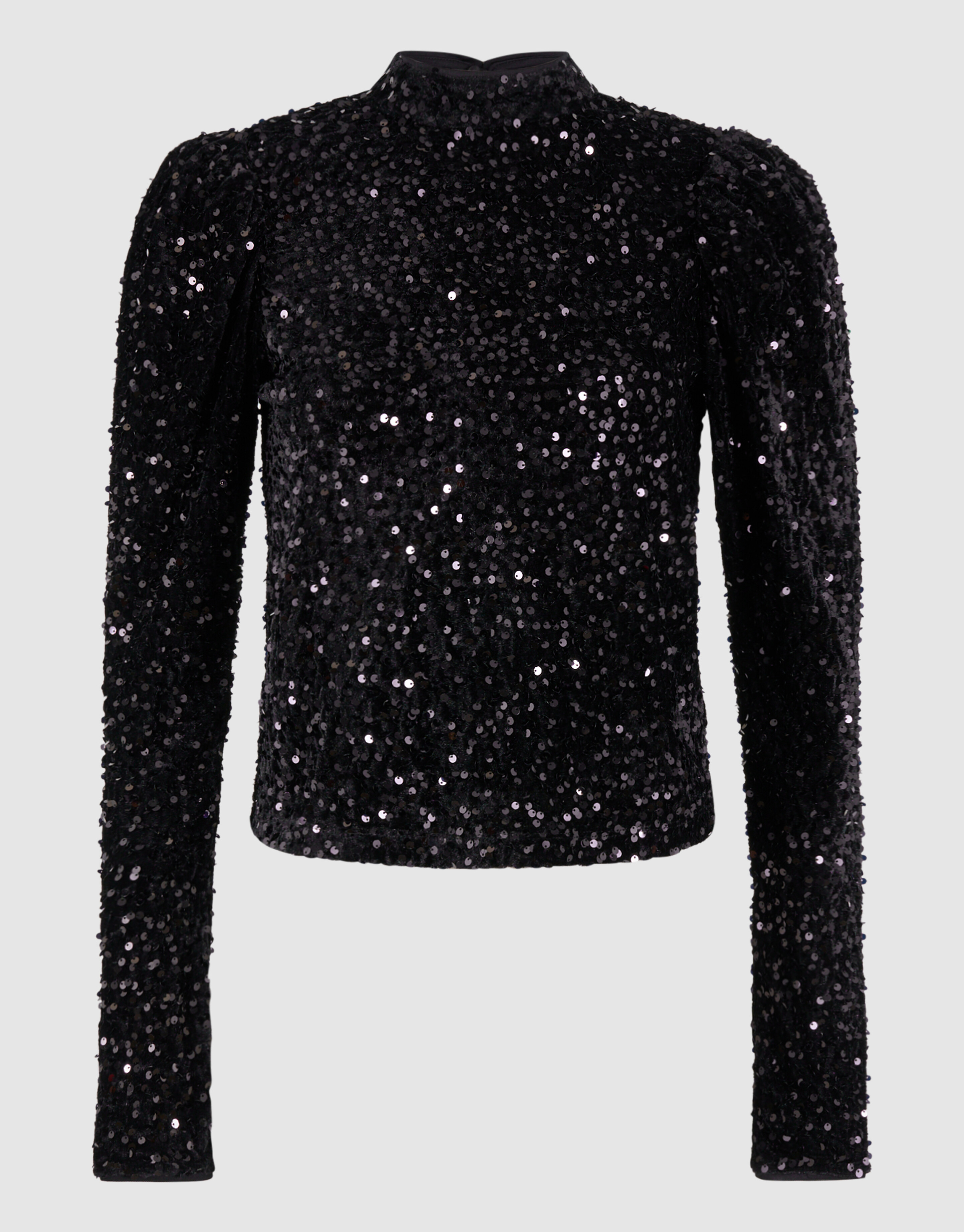 Velvet Pailletten Top Zwart SHOEBY WOMEN