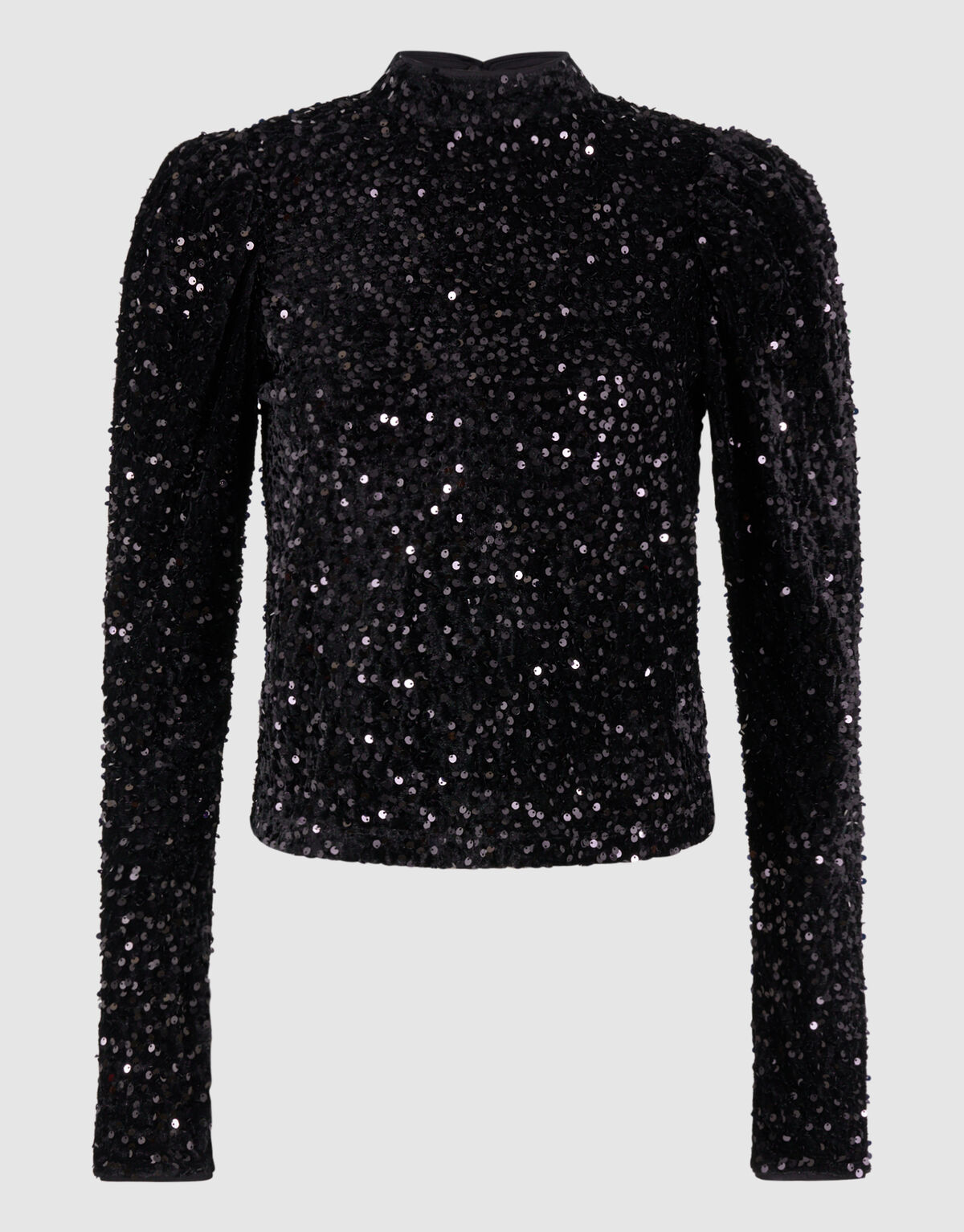 Velvet Pailletten Top Zwart SHOEBY WOMEN