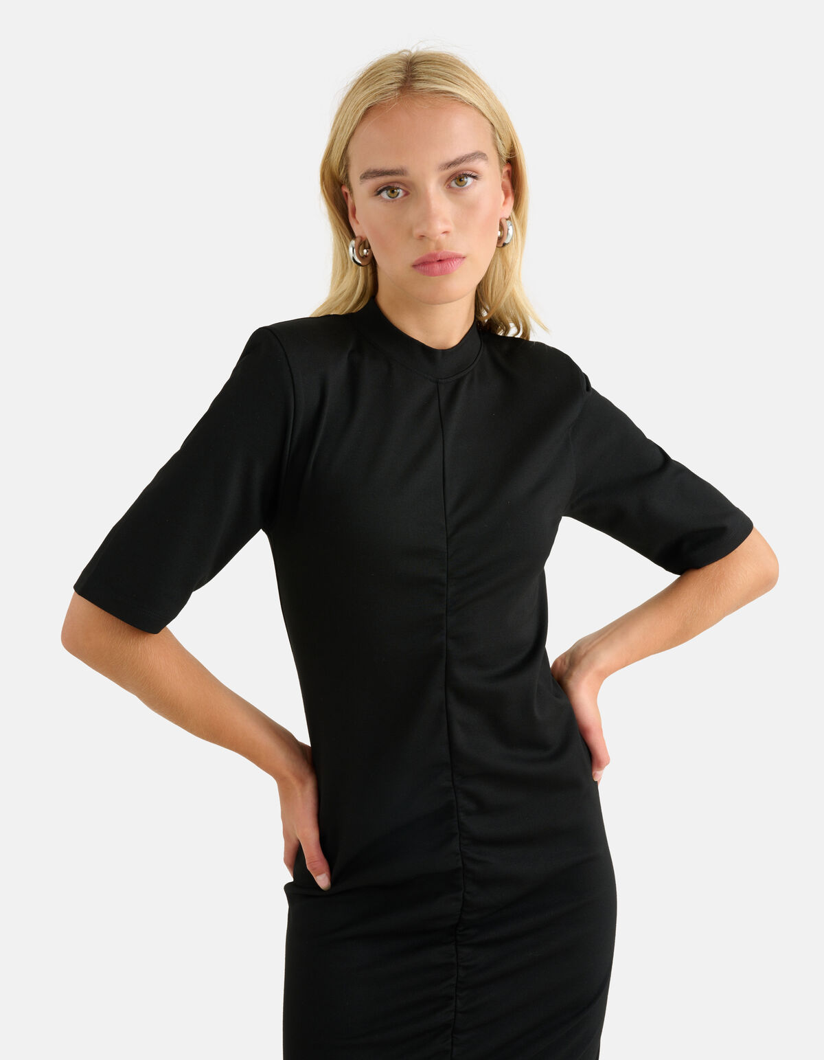 Punta Plooien Jurk Zwart SHOEBY WOMEN