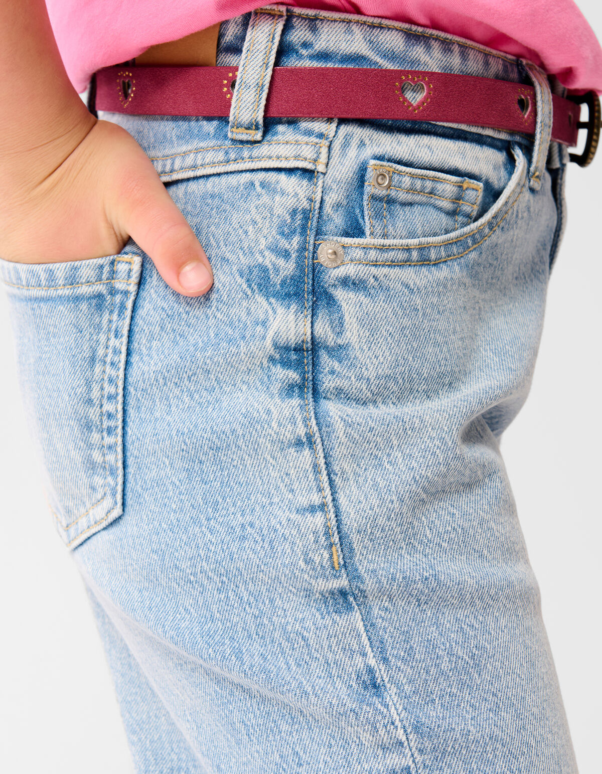 Wide Leg Fit Jeans Blauw SHOEBY GIRLS