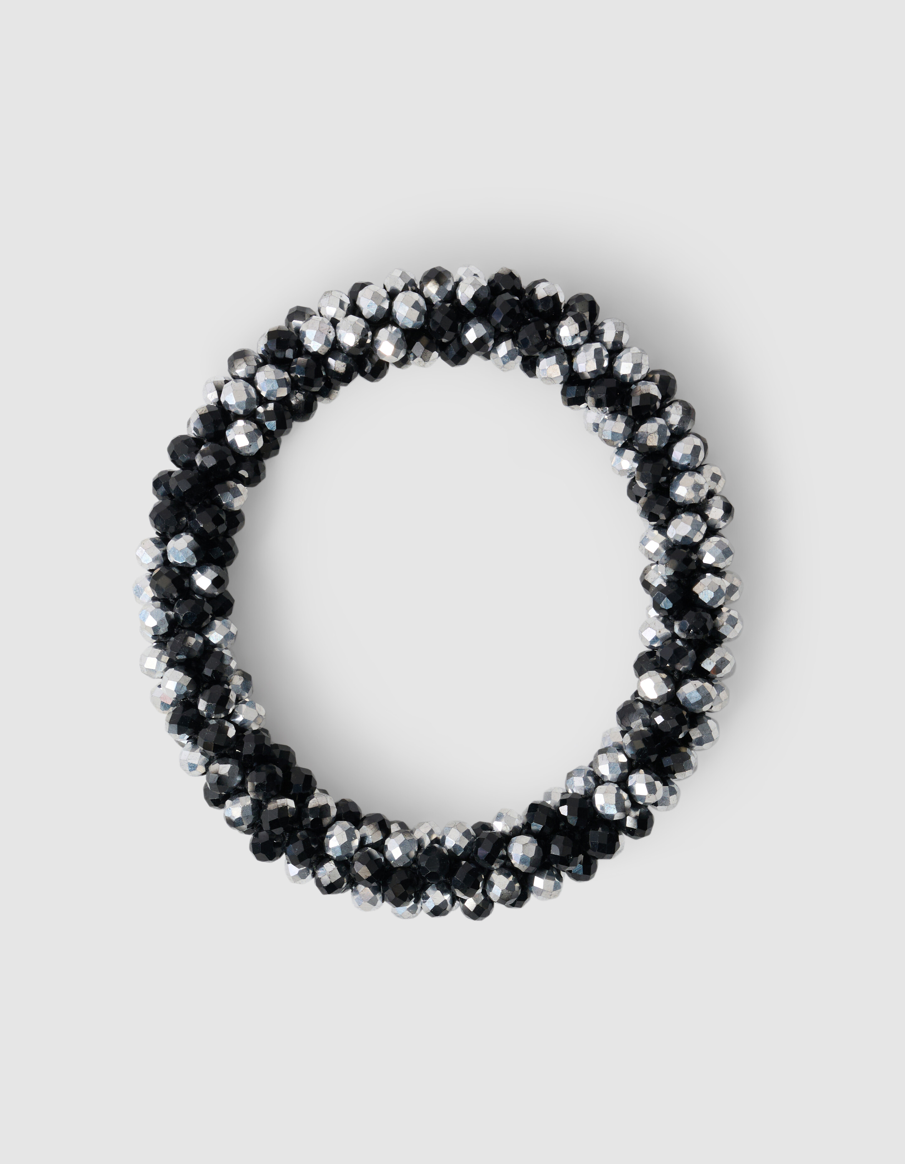 Beaded Haarelastiek Zwart/Zilver SHOEBY ACCESSOIRES