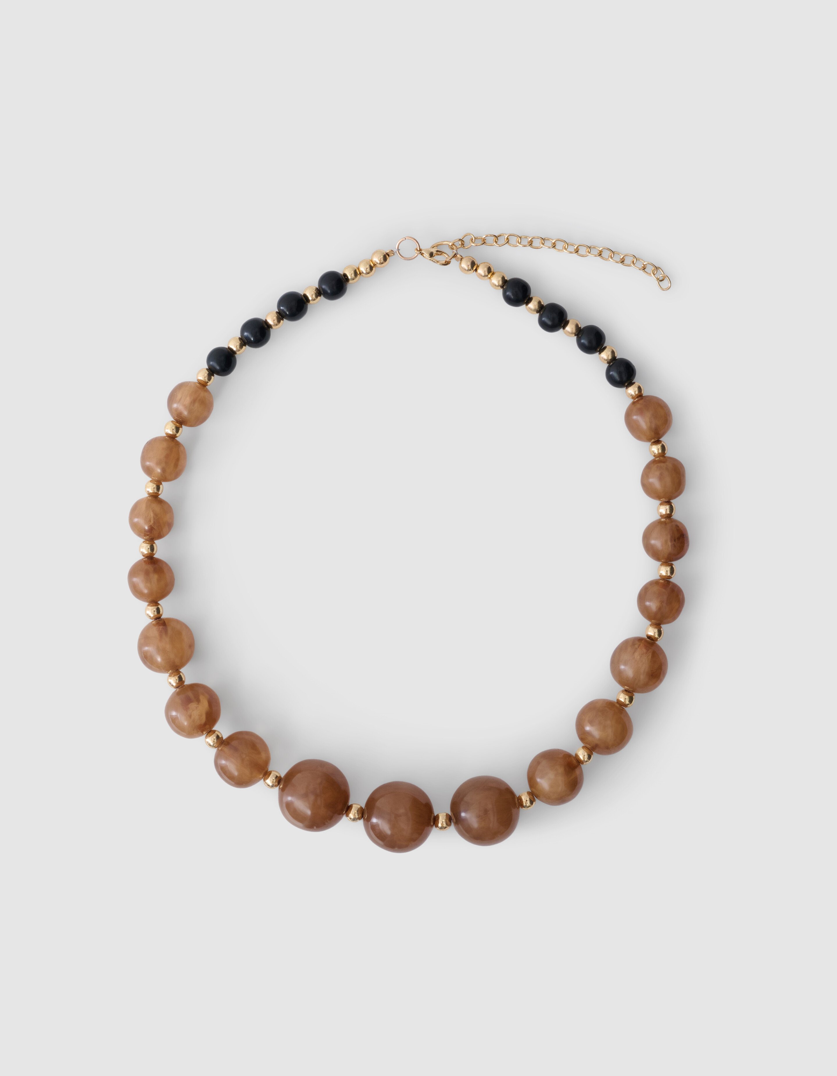 Beaded Ketting Lichtbruin SHOEBY ACCESSOIRES