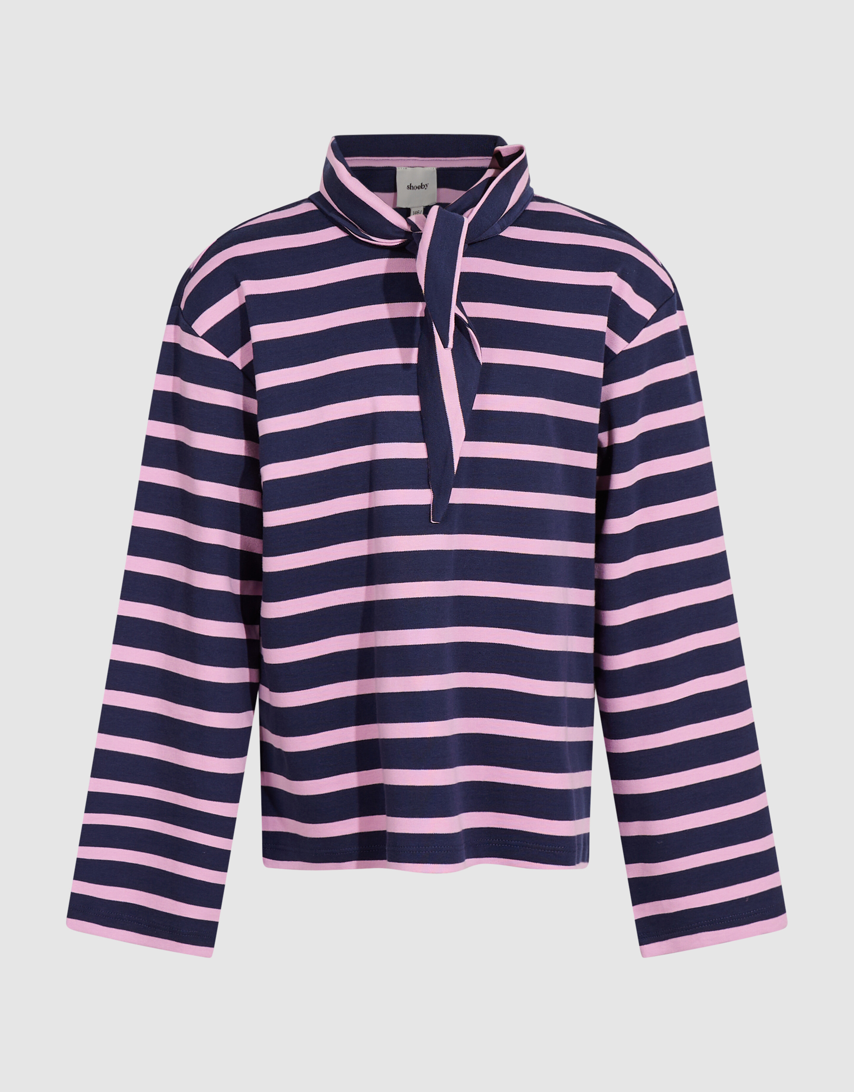 Wrap Gestreepte Longsleeve Donkerblauw SHOEBY GIRLS