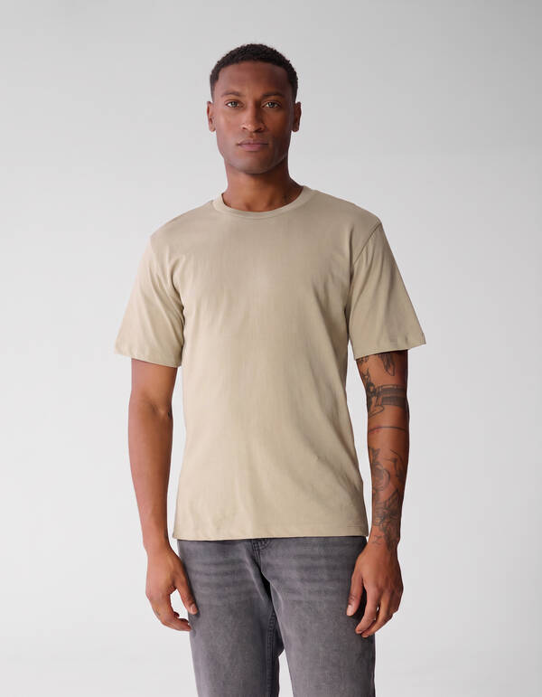 Scratched Artwork T-shirt Lichtgroen SHOEBY MEN