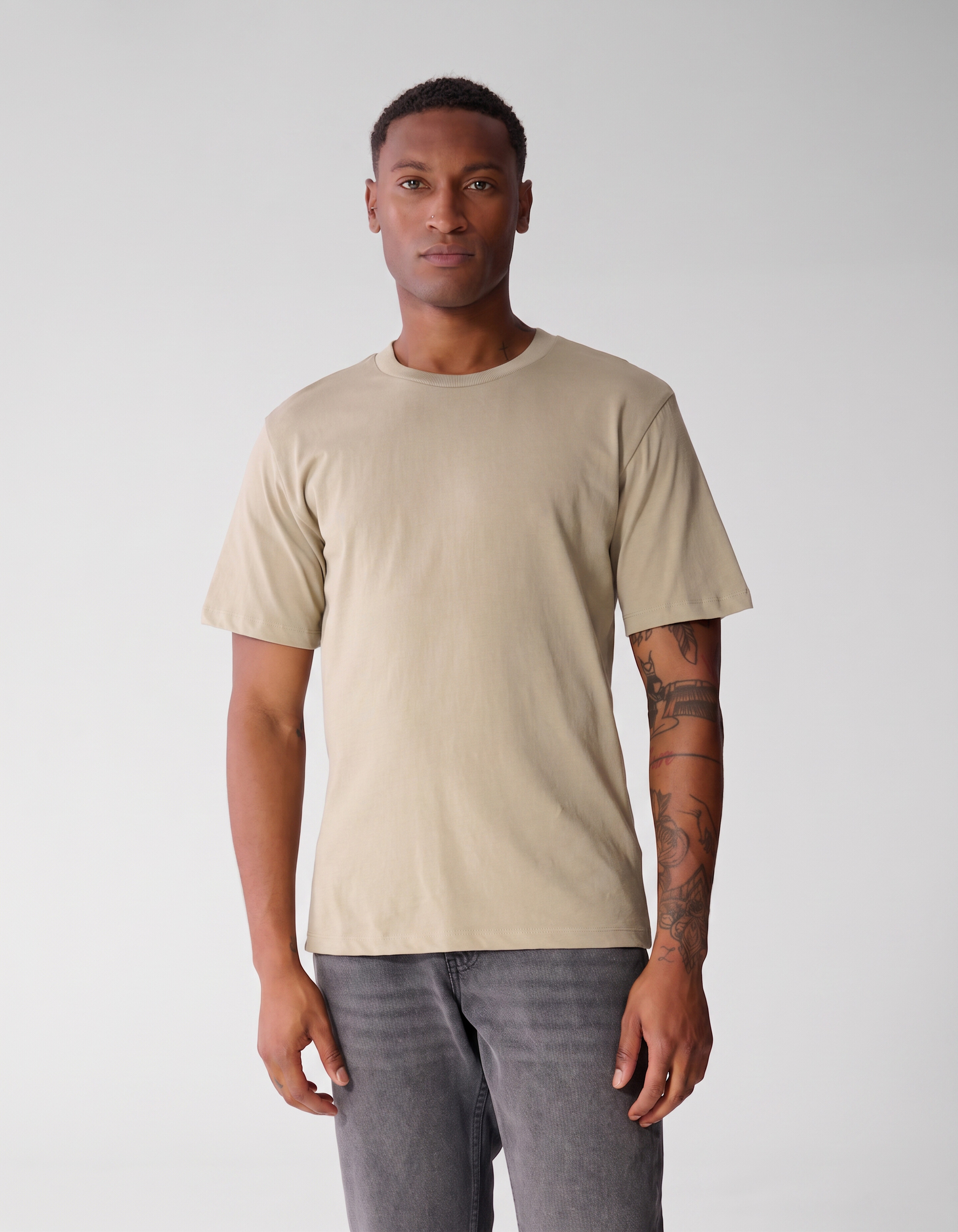Scratched Artwork T-shirt Lichtgroen SHOEBY MEN