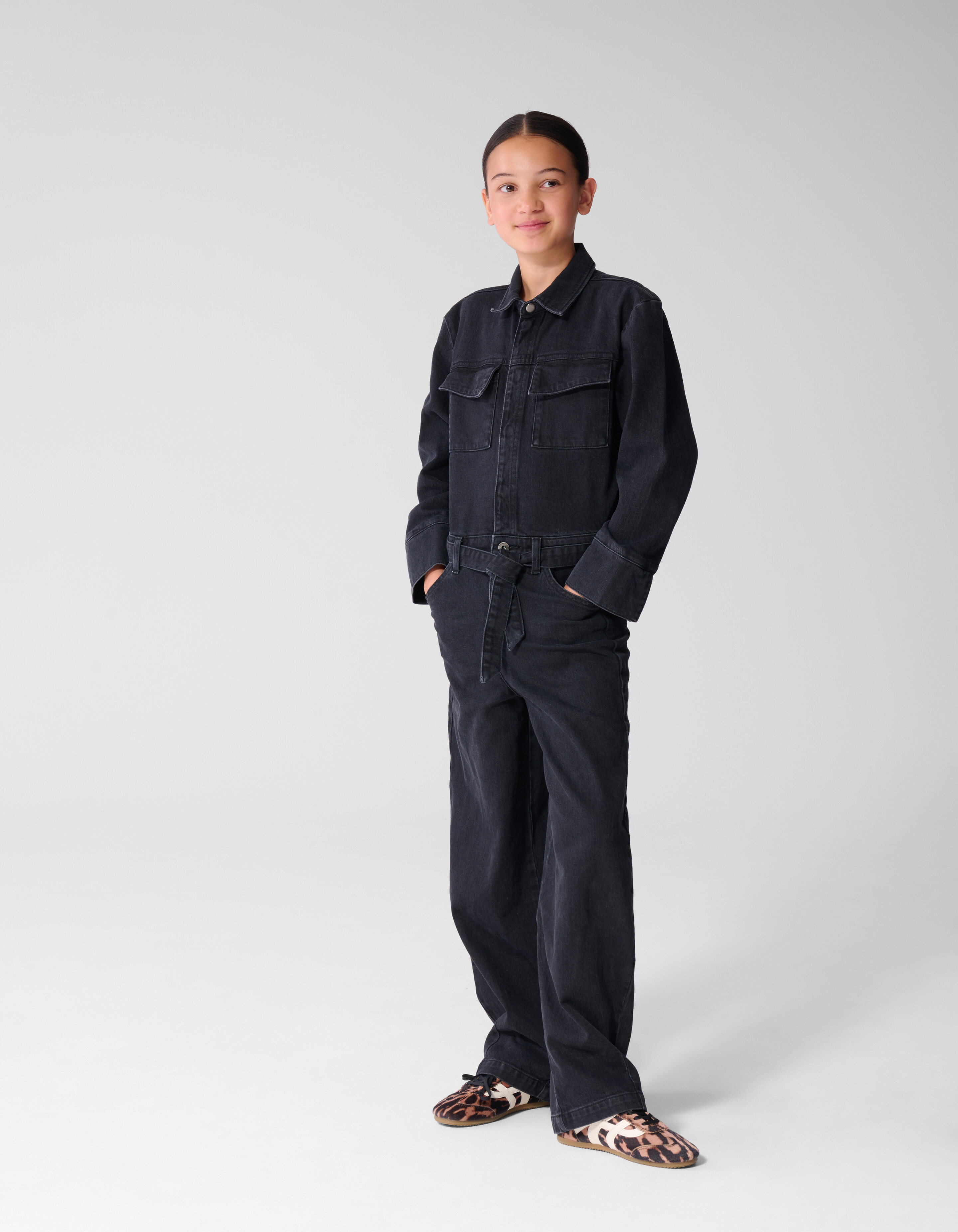 Denim Jumpsuit Zwart SHOEBY GIRLS
