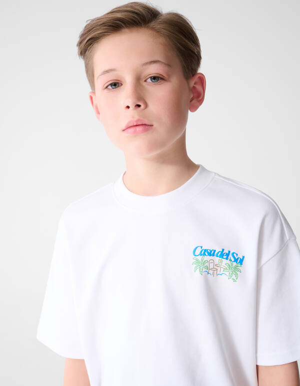 Casa Del Sol Artwork T-shirt Wit SHOEBY BOYS