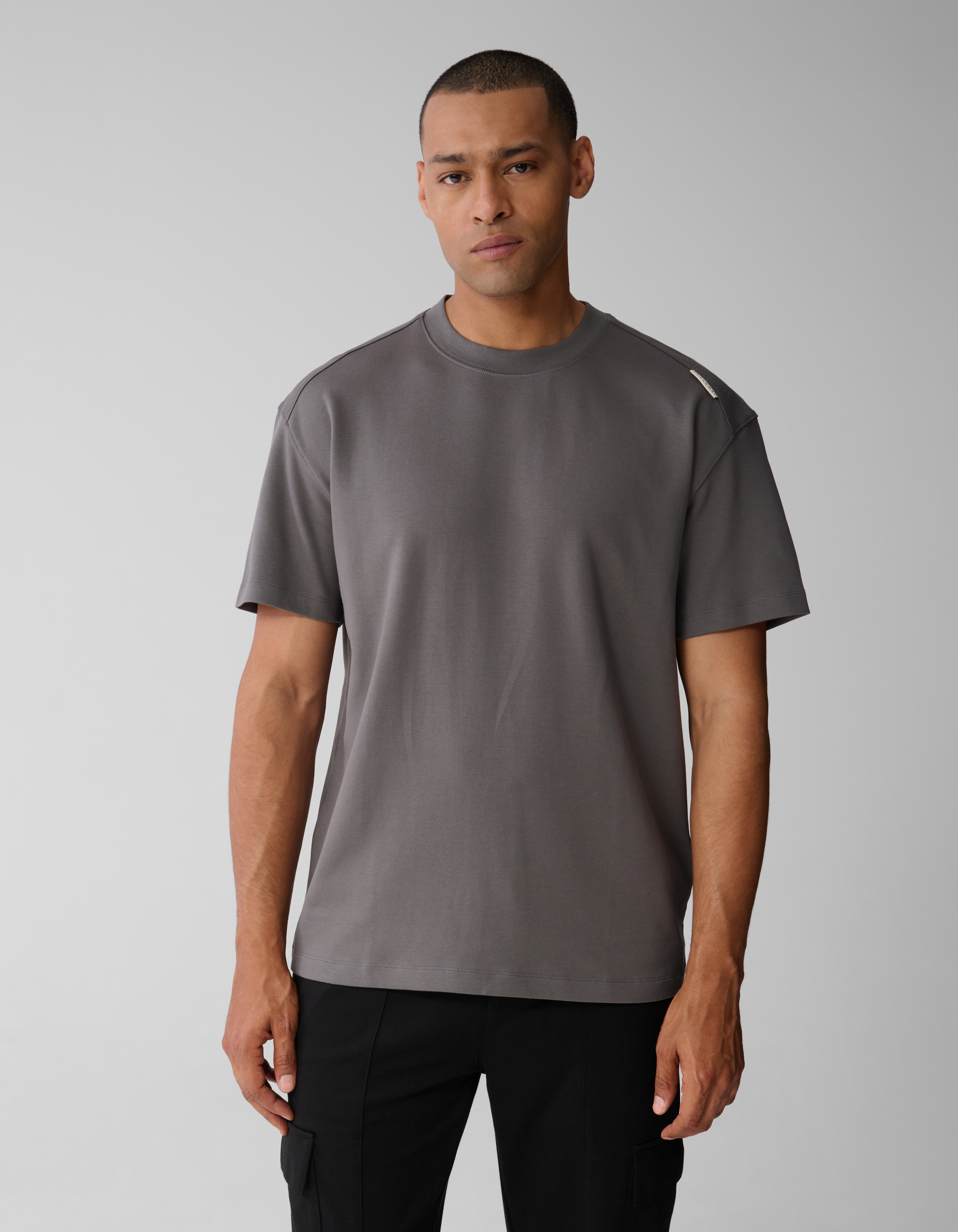 Label T-shirt Donkergroen SHOEBY MEN