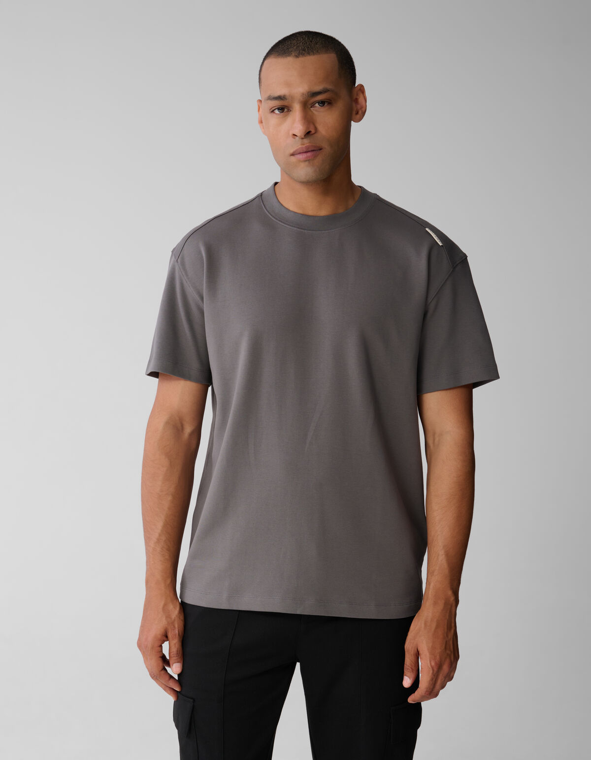 Label T-shirt Donkergroen SHOEBY MEN